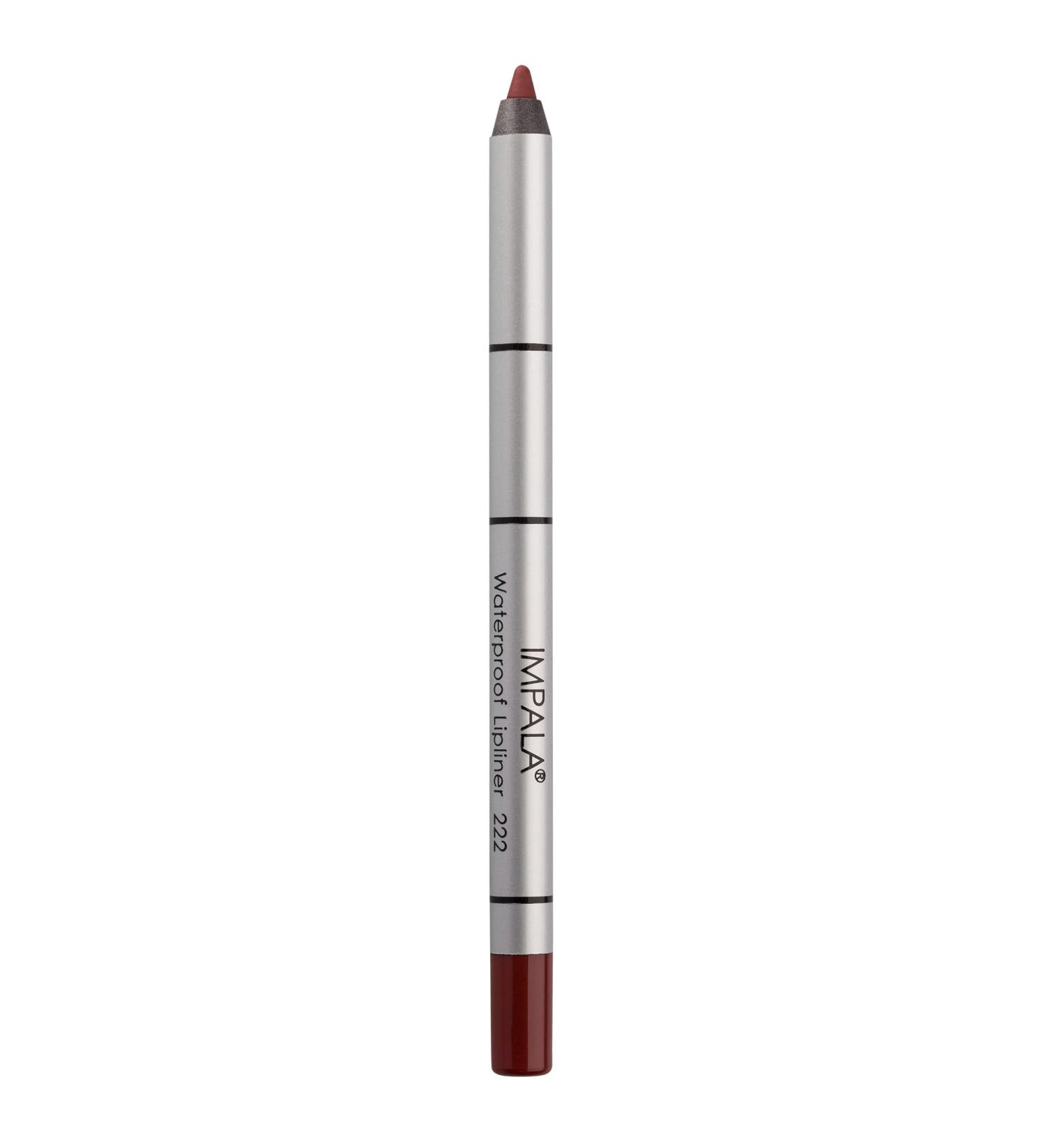 IMPALA | Creamy Waterproof Lip Pencil Deep Berry Color 222 | Permanent Lip Liner | Waterproof Lip Pencil | Long-lasting Lip Liner | Volumizing Effect 222 Deep Berry - Buy Online on GoSupps.com