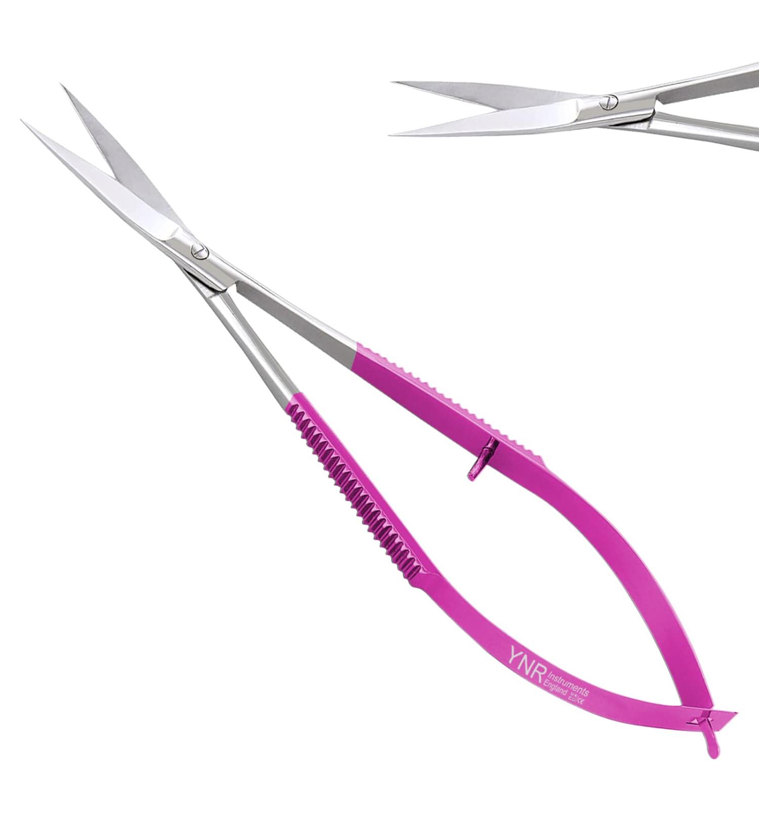 Facial Hair Scissors-Eyebrow Trimmer-Grooming Scissors for Eyebrow Shaping Ear Nose Nostril Hair & Moustache (Pink Straight) - Buy Online on GoSupps.com