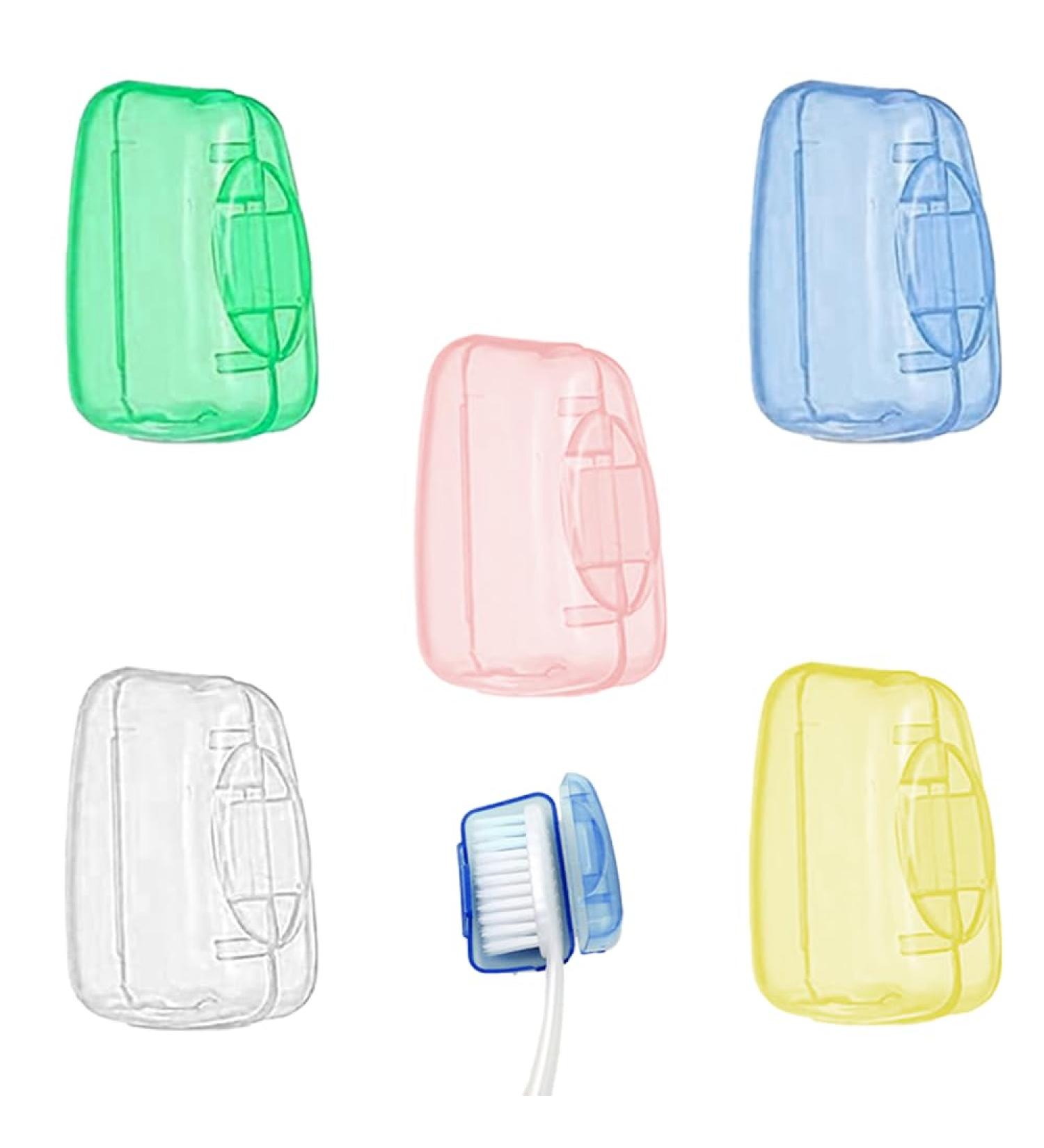 Zelhyeuu 5-Piece Portable Toothbrush Protective Cover Set - Ideal for Travel Camping and School - Buy Online on GoSupps.com