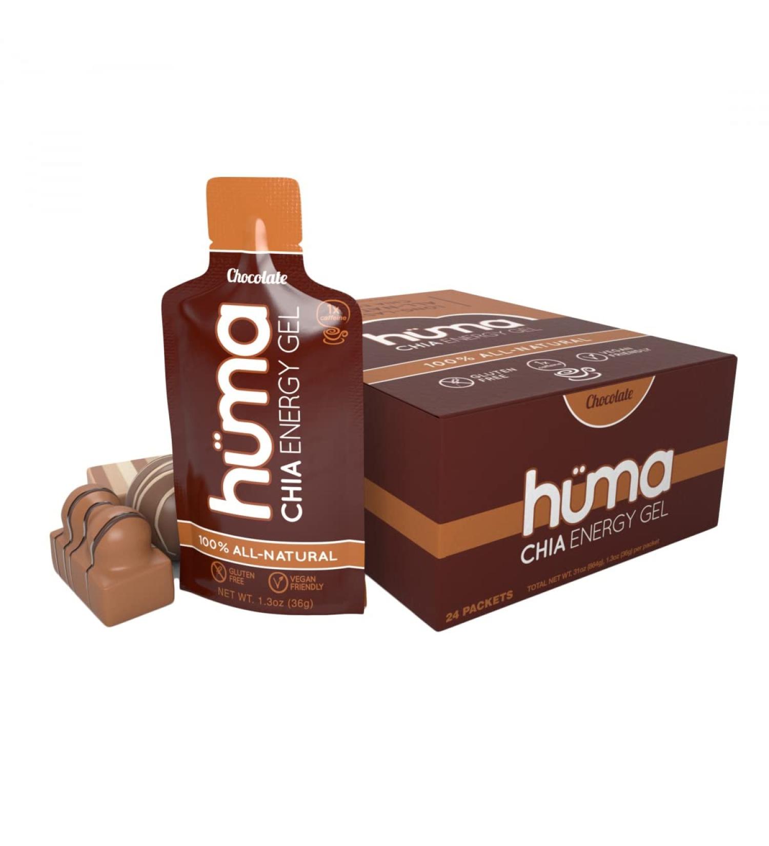 Huma Chia Energy Gel - Box of 24 (Chocolate)