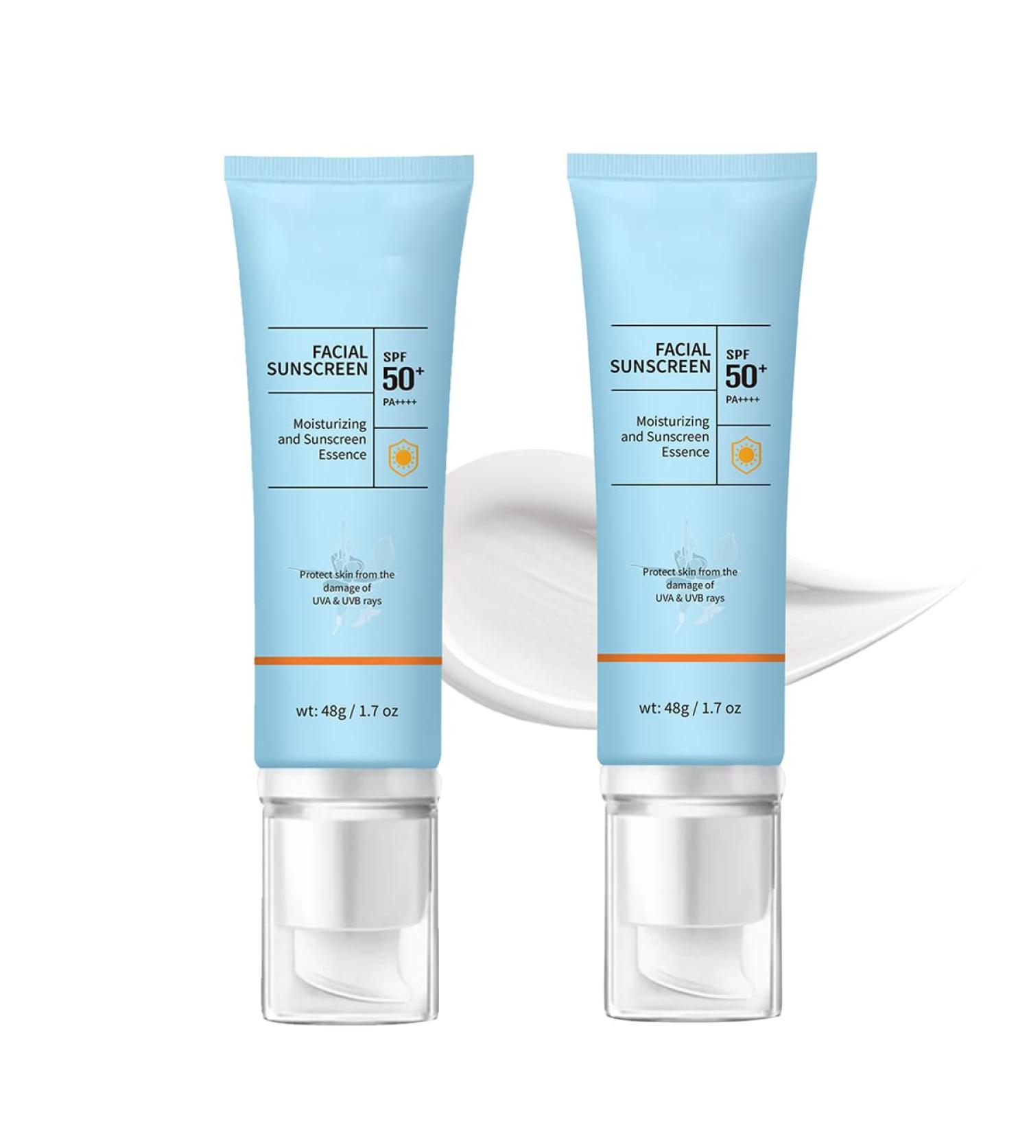 Clear Face Sunscreen SPF 50 2 in 1 Hydrating SPF 50 Sunscreen - Free & Non-Sticky Travel Size Invisible Face Sunscreens Broad Spectrum UVA/UVB Protection Lightweight Hydrating for All Skin (2) - Buy Online on GoSupps.com