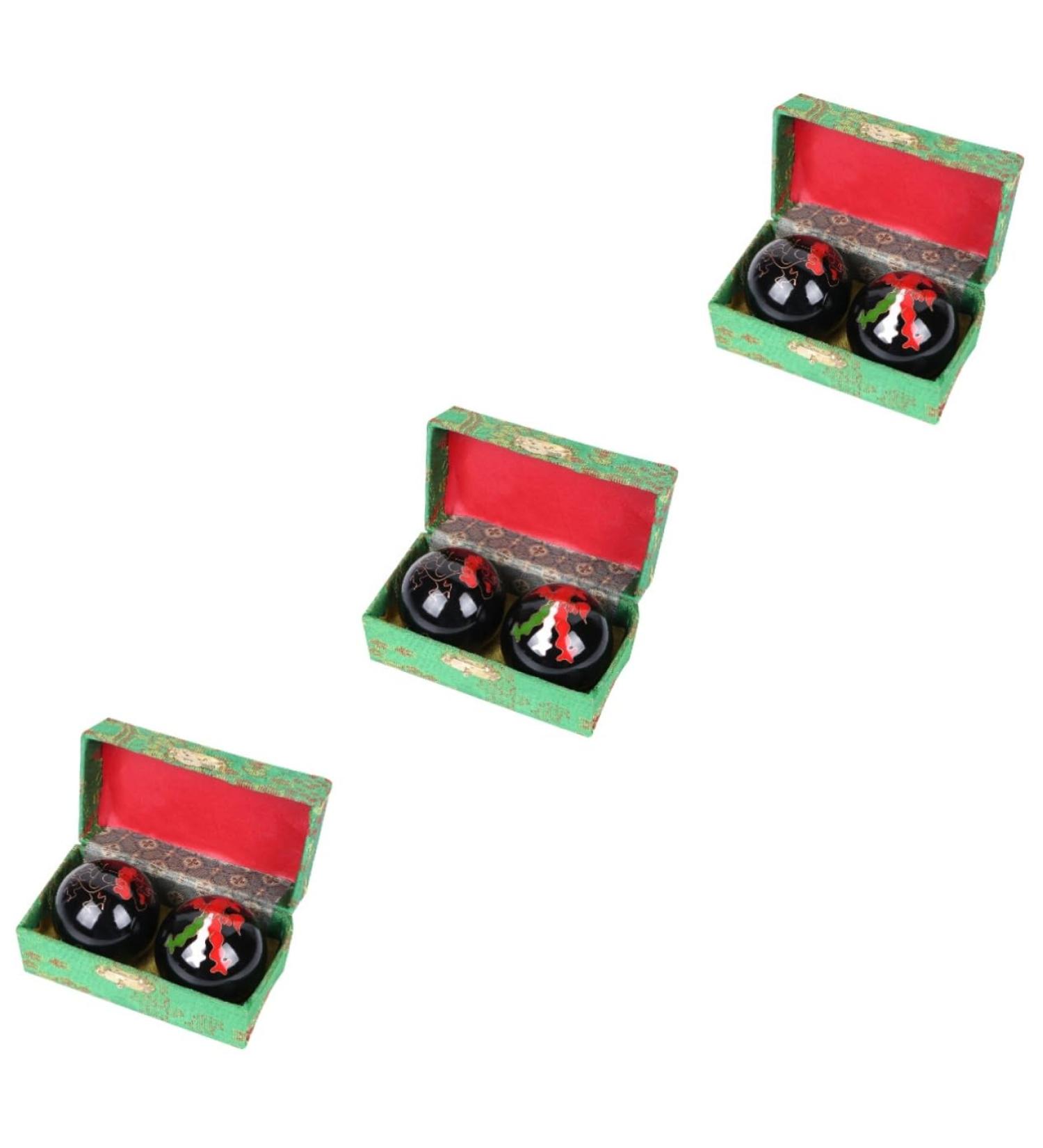 Lurrose 6-Piece Hand Gymnastics & Massage Balls Set | Chinese Baoding Balls for Relaxation & Hand Therapy - International Shipping Available - Buy Online on GoSupps.com