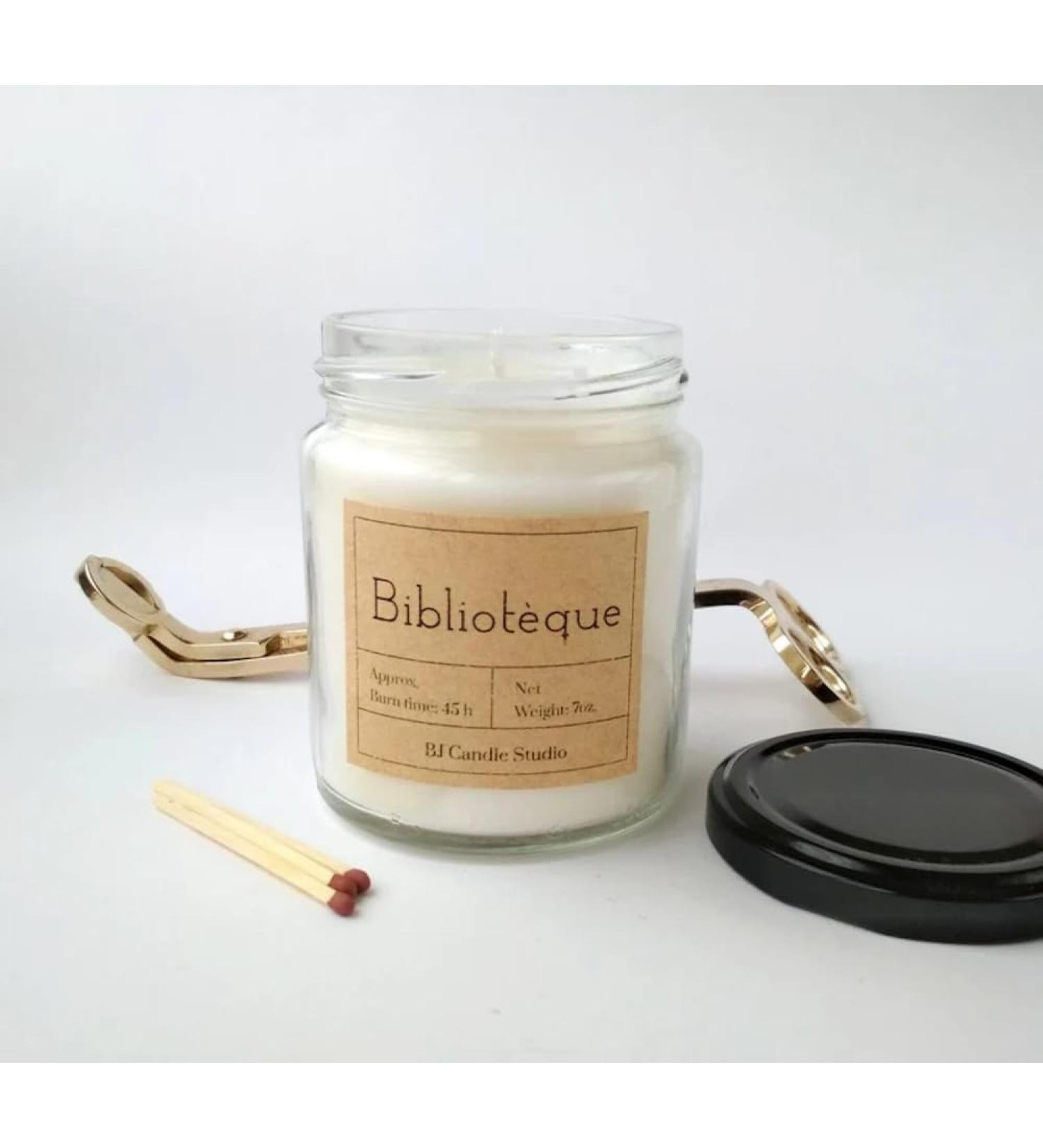 Library Scented Soy Wax Candle - Eco-Friendly & Vegan Gift for Old Books Lovers | White Candle - Buy Online on GoSupps.com