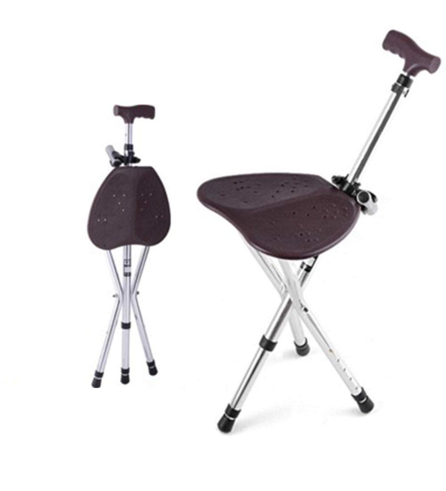 Adjustable Height/Tripod/Cane Seat/with/LED Light/Folding/Lightweight/Walking Stick with Seat/for/Elderly/Disability Crutches Hello Independence - Buy Online on GoSupps.com