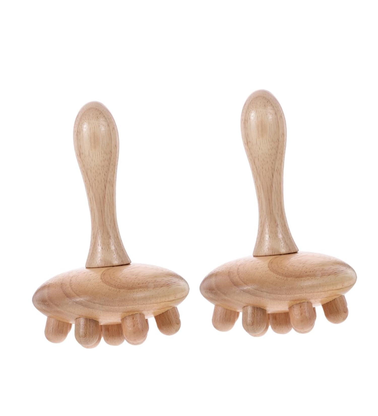 Gradeneve 2-in-1 Meridian Massage Brush & Gua Sha Facial Tool - Wooden Hairbrush & Massage Device for Women - Buy Online on GoSupps.com