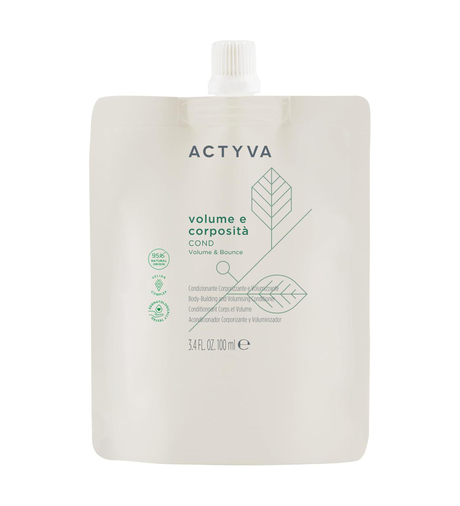  Kemon Actyva - Volume and Body Conditioner Volumizing Conditioner for Fine Hair with Flaxseeds Silicone-Free 100ml Travel Size - Buy Online on GoSupps.com