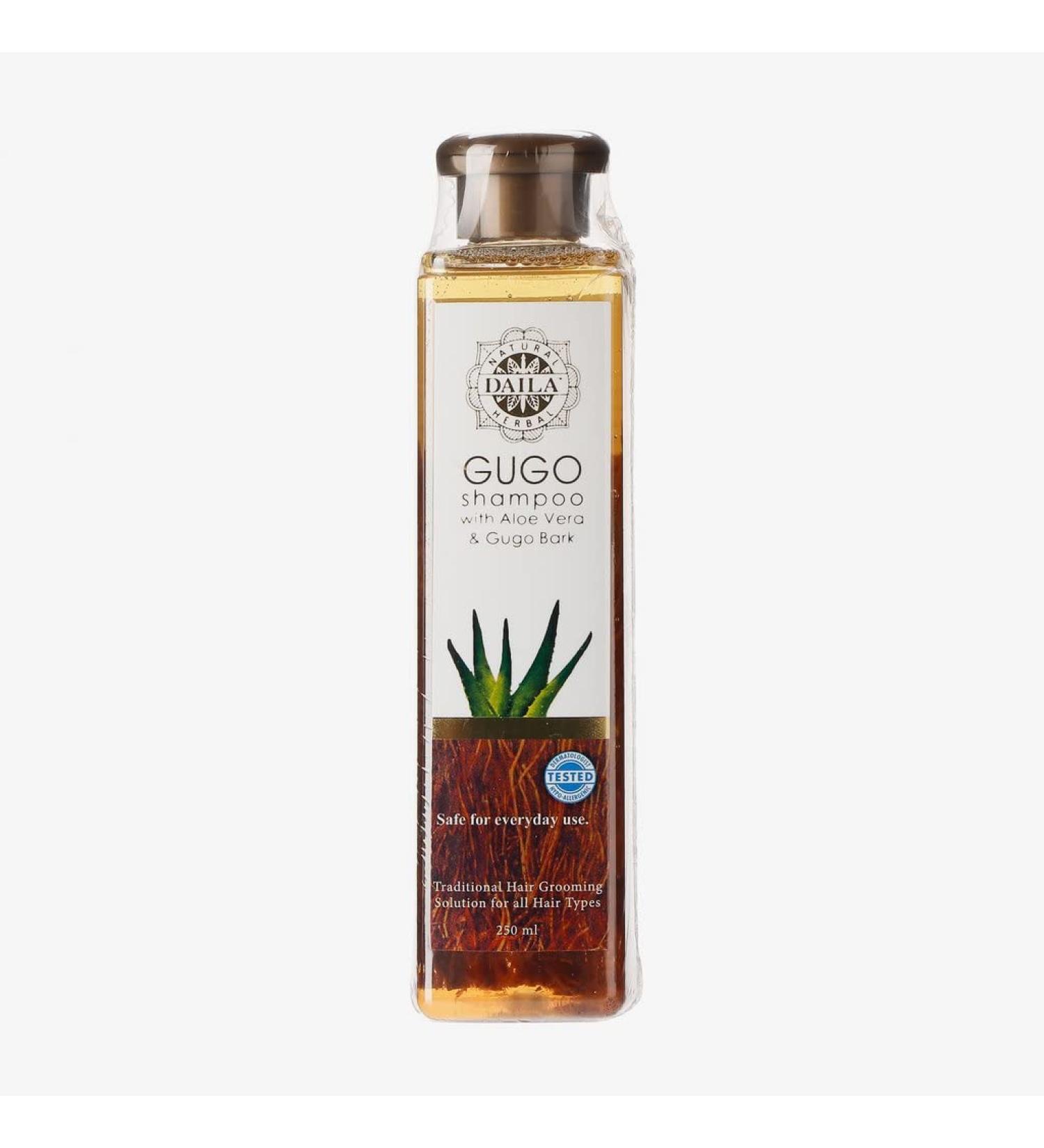 Gugo Shampoo with Aloe Vera & Gugo Bark - 250 ml | Nourishing Hair Care for Healthy Scalp - Buy Online on GoSupps.com