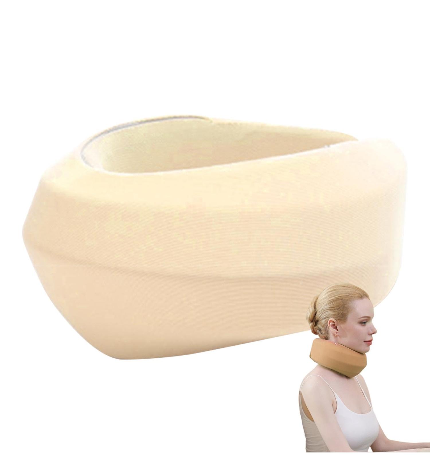 Neck Brace | Soft Adjustable Cervical Collar Soft Foam Neck Brace Cervical Collar Adjustable Support Brace for Sleeping Relieves Neck Pressure and Spine Pressure Yellow - Buy Online on GoSupps.com