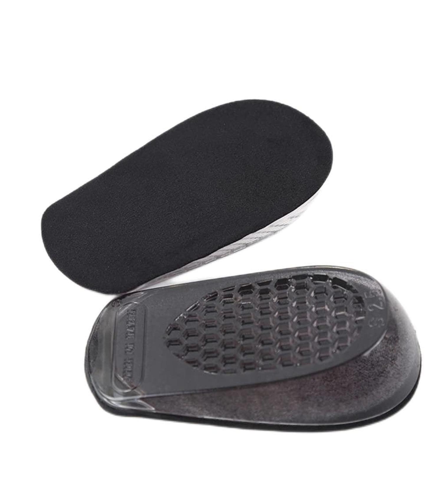 Heel Liner GEL Shock Absorption Heel Protectors Shoe Lift Adult Premium Stand for Heel Spurs and Pain Relief(Flannel Black X-Large)