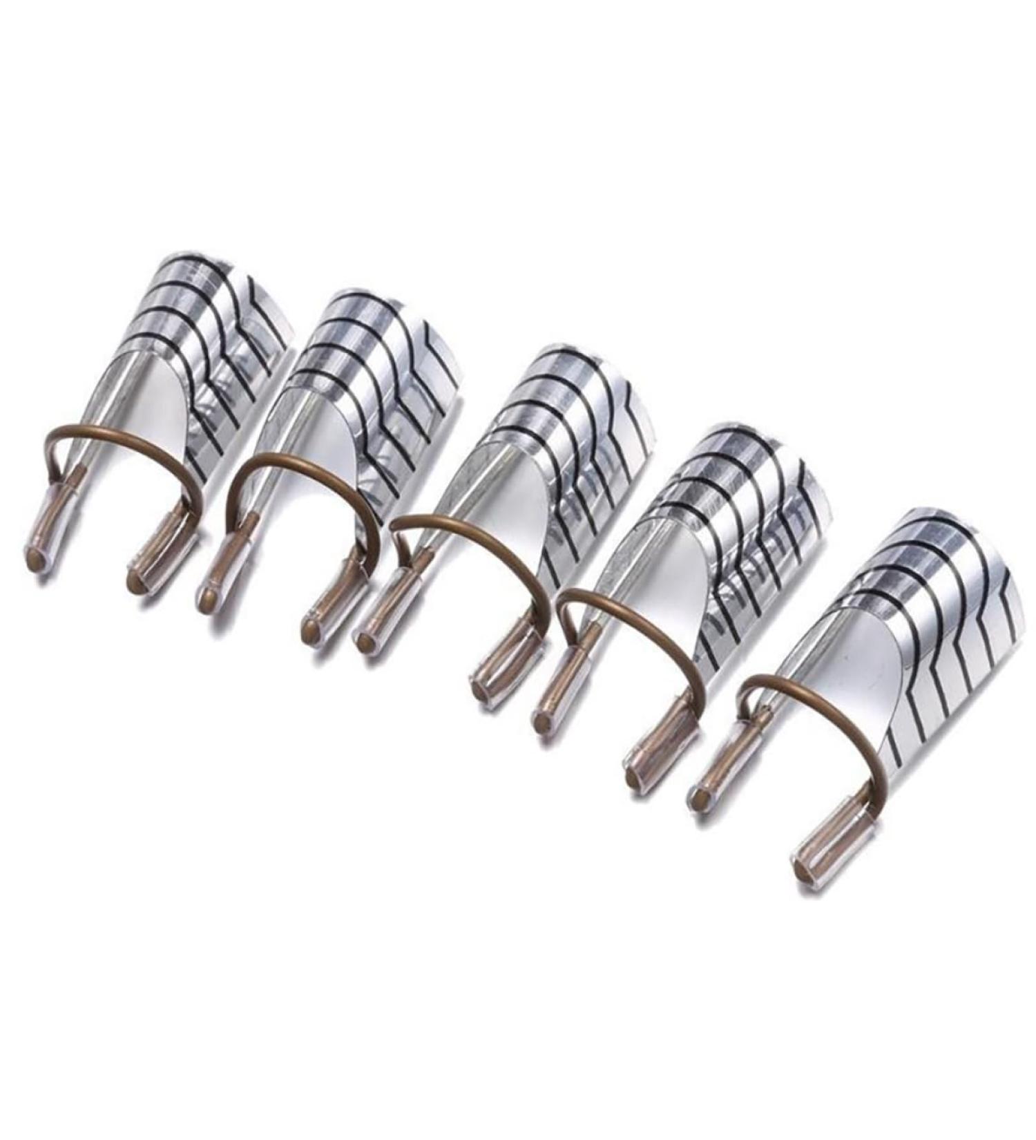 5PCS/SET Reusable Nail Art Extension Forms Guide Nail Extension Forms Nail Accessories Acrylic Nail Uv Gel Nail Extention Tips Diy Tool French Nails Aluminum Form Guide(Silver) - Buy Online on GoSupps.com