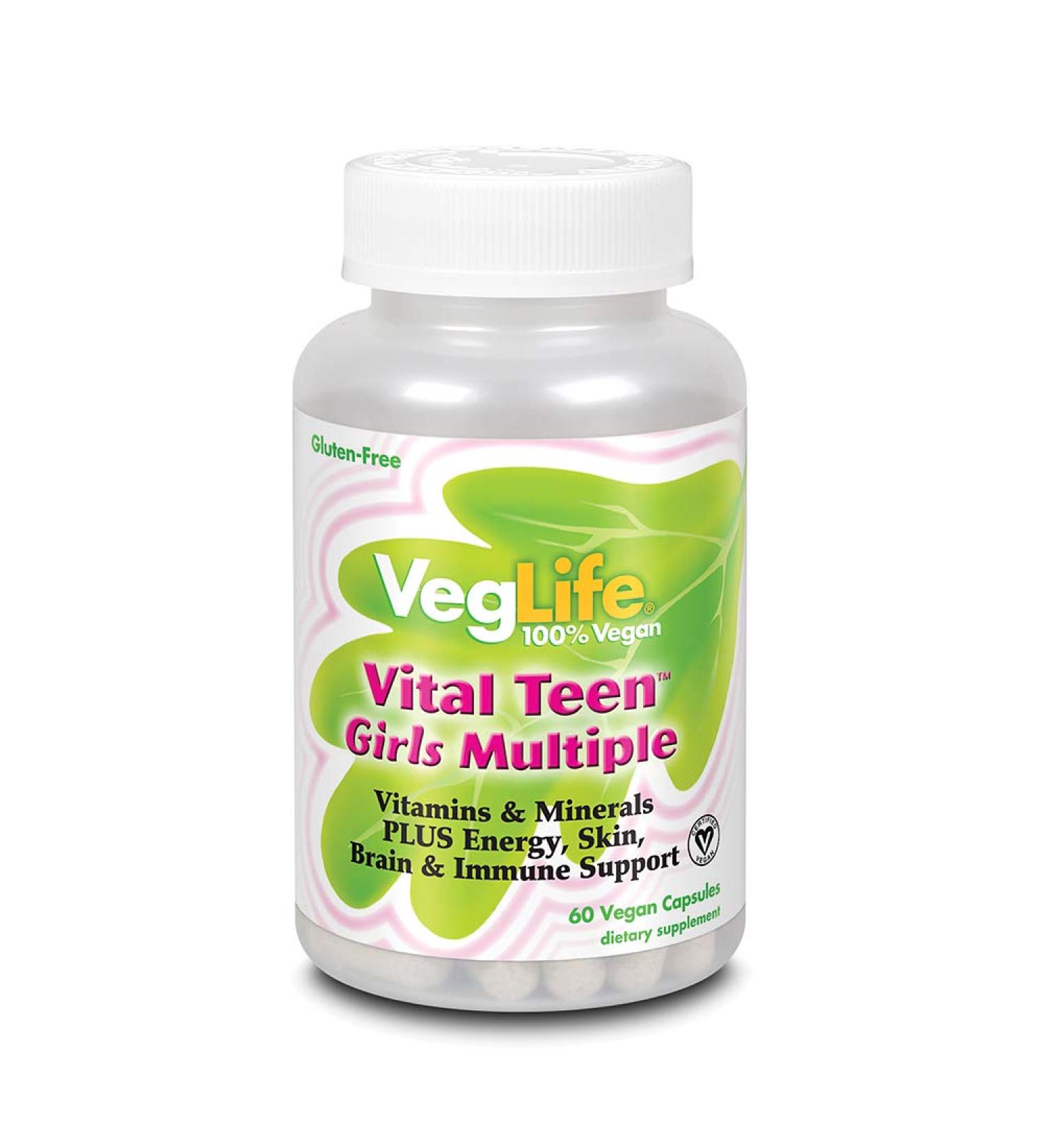VegLife Vital Teen Girls Multiple 60 Vegan Capsules