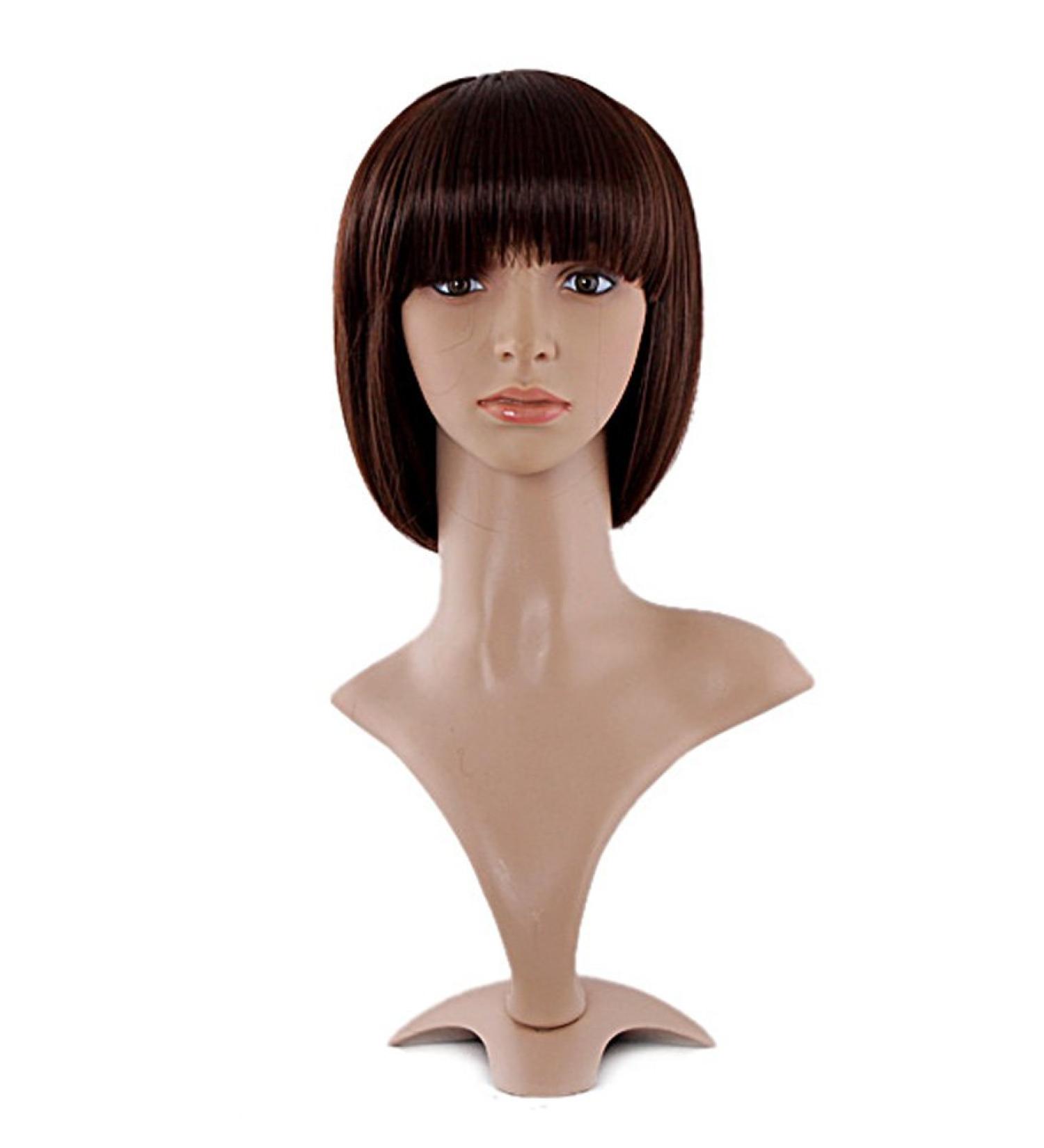 MapofBeauty 30cm Short Straight Wig for Women - Dark Brown - Shop Internationally - Buy Online on GoSupps.com