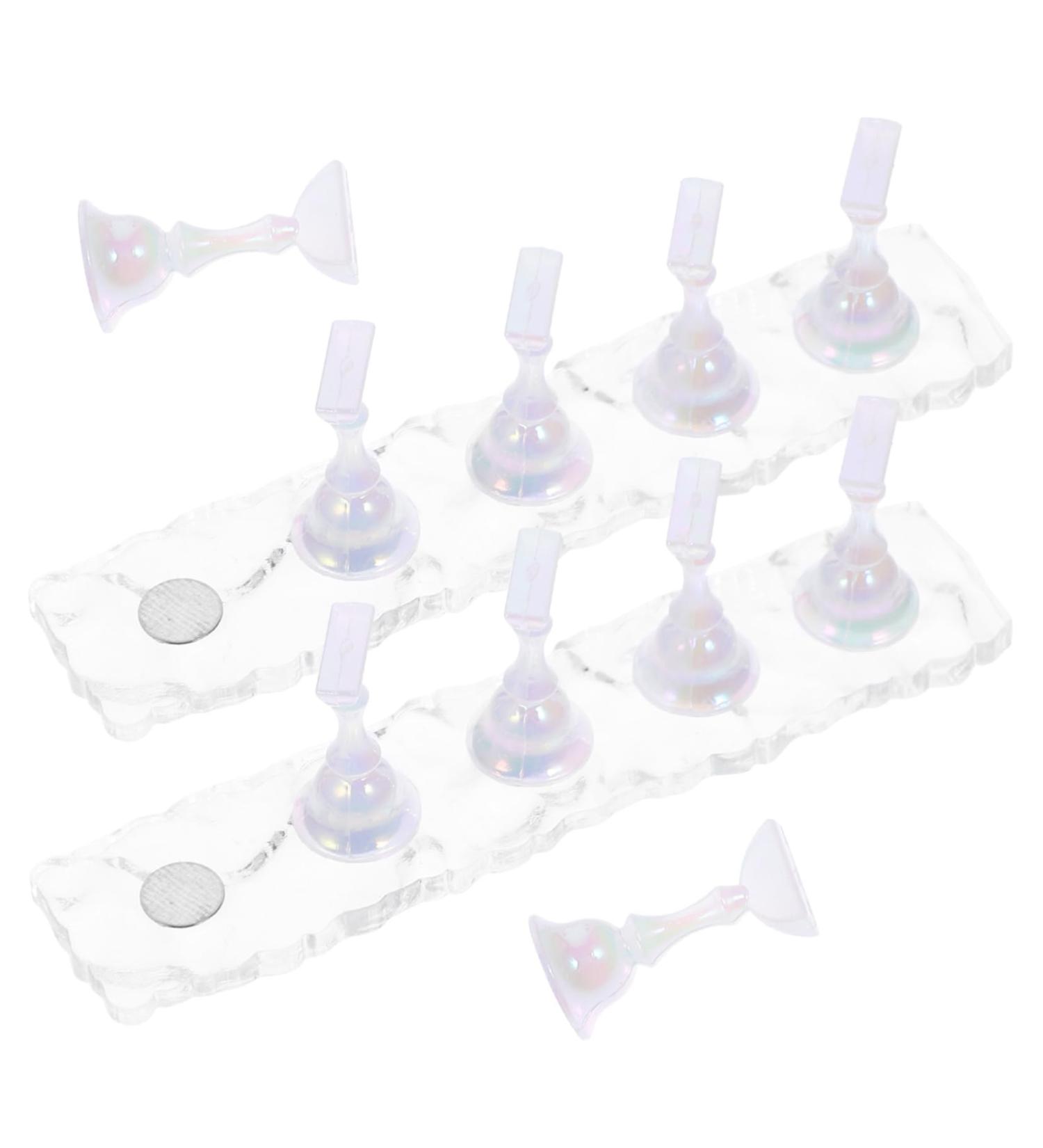 SOESFOUFU 2 Sets Manicure Practice Base Acrylic Nail Art Stand Nail Painting Stand Nail Tip Holders Fake Nail Holder Nail Display Practice Stands Nail Stands Fairy False Nails - Buy Online on GoSupps.com