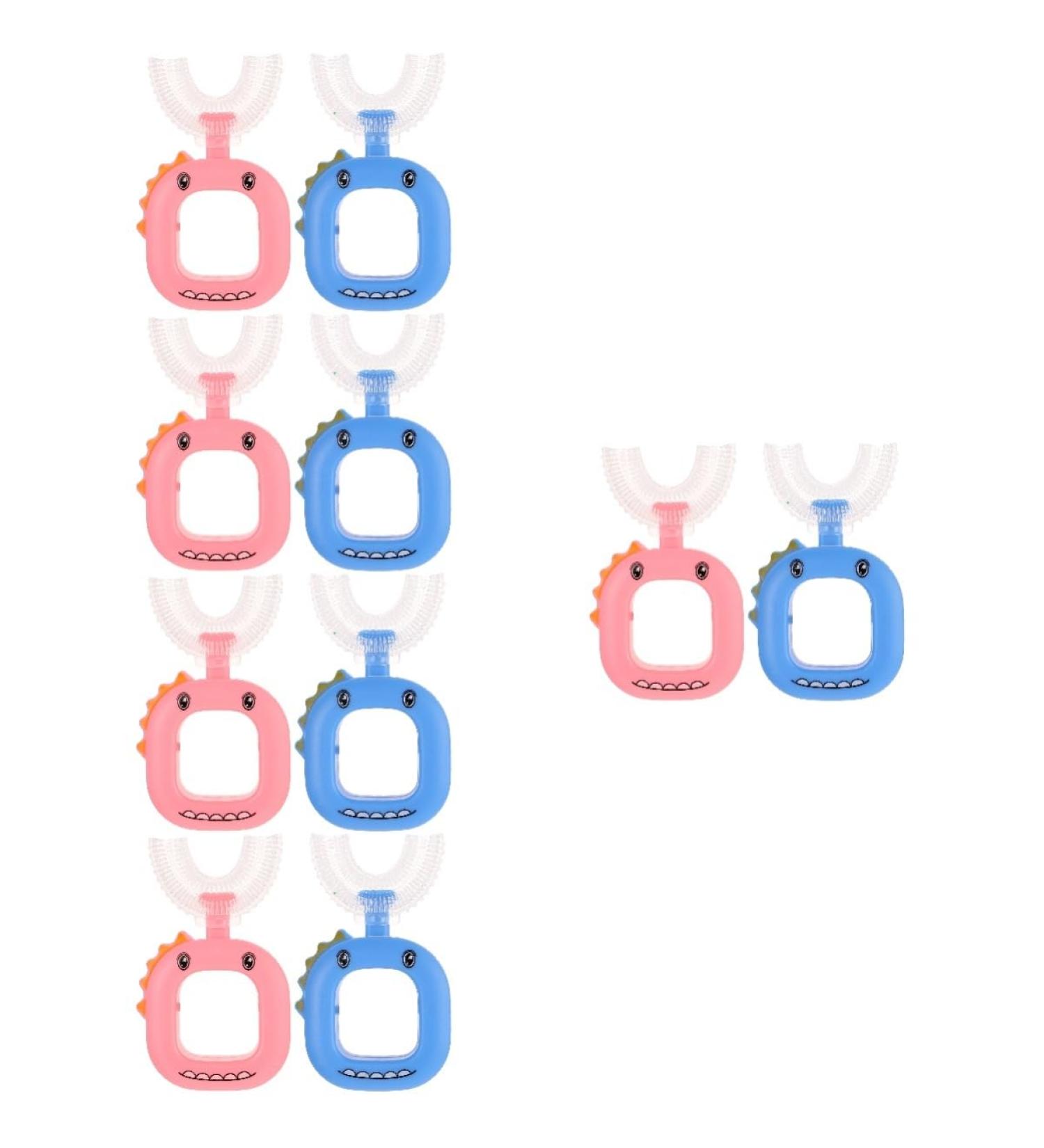 Buy Healvian U-Shaped Children's Toothbrush - Soft Bristles Cartoon Silicone 10-Pack | Best for Kids Oral Care - Buy Online on GoSupps.com