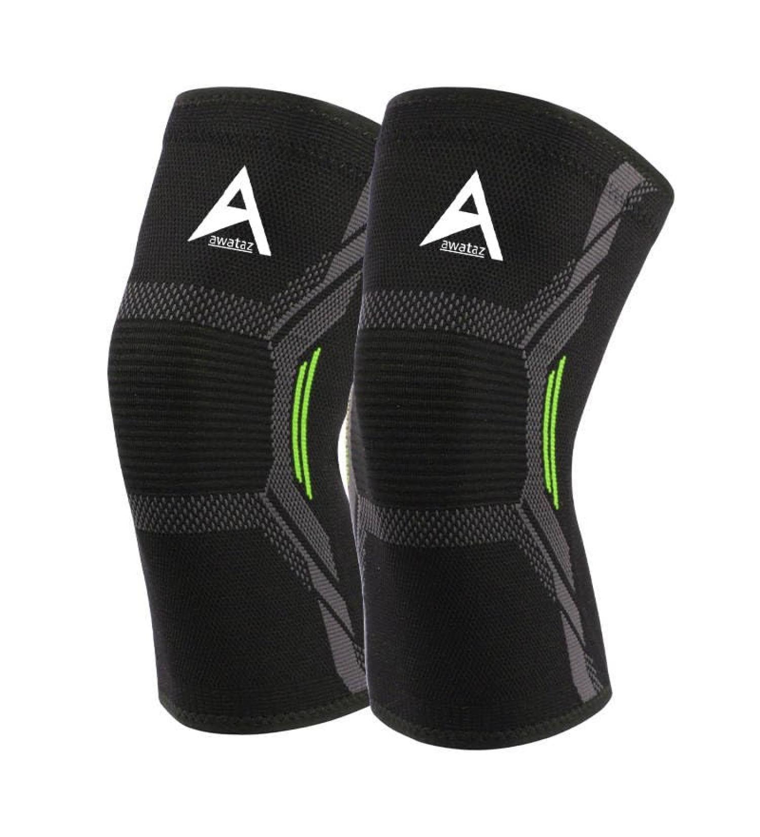 Buy Knee Brace for Men & Women | Workout Knee Sleeve for Pain Relief - Available in Black-Blue & Black-Green (Large & Small - Buy Online on GoSupps.com