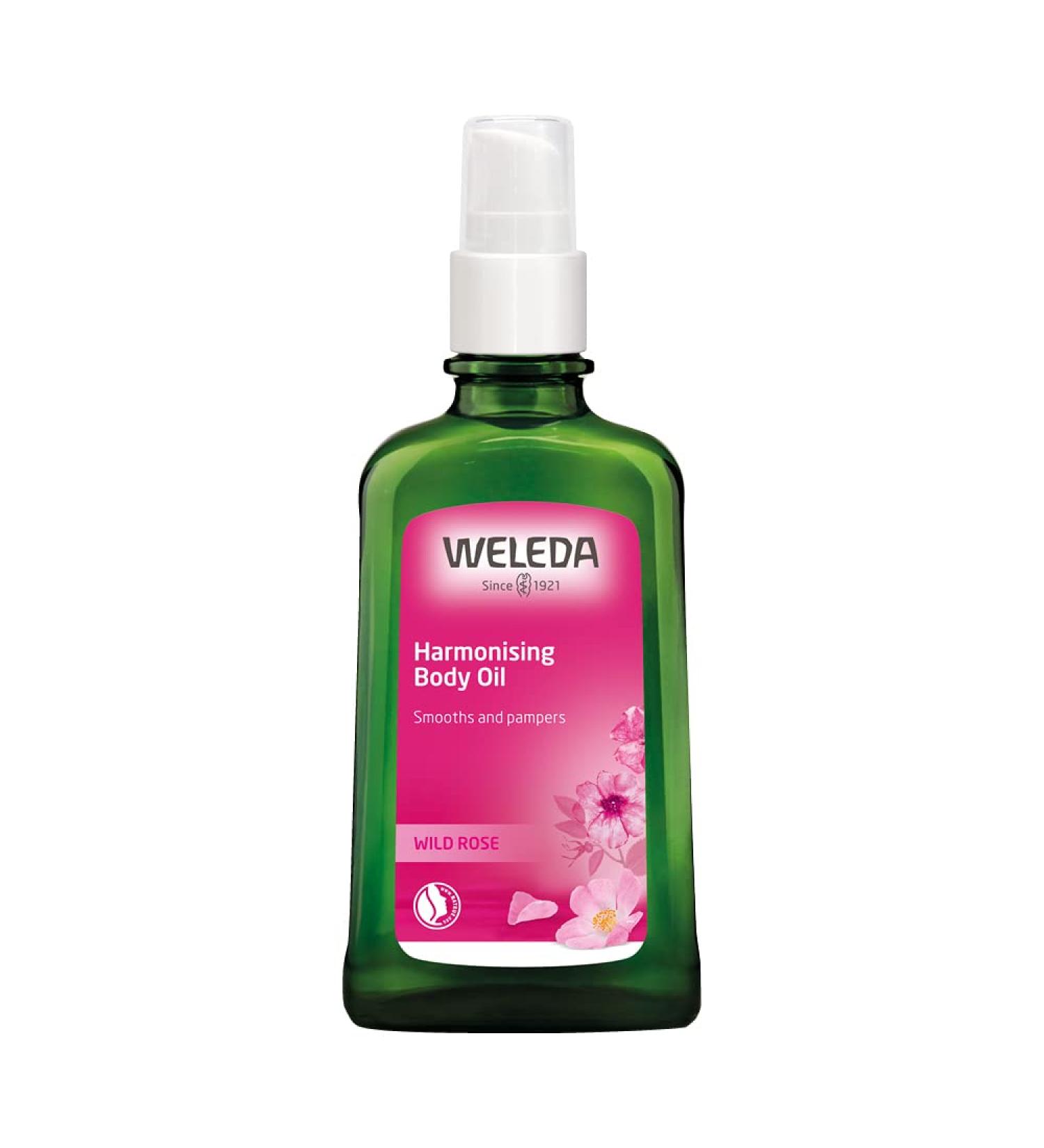 Weleda Pampering Wild Rose Body and Beauty Oil - 3.4 fl oz | Plant Rich Formula with Wild Rose, Sweet Almond, and Jojoba Oils - Buy Online on GoSupps.com