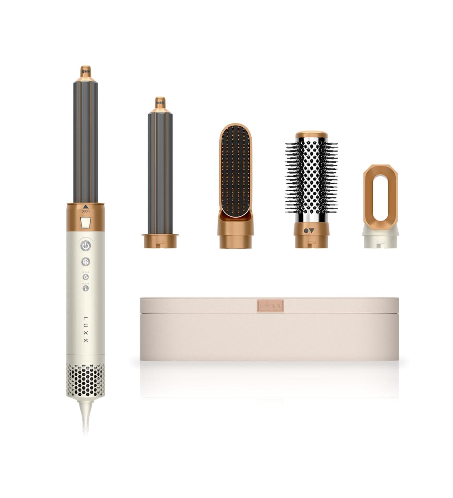 Luxx Air Pro 2 5-in-1 Pearl White Hair Dryer Brush Set | Curling Iron & Blow Dryer Combo Kit | Ionic Technology 1200W - Perfect for All Hair Types - Buy Online on GoSupps.com