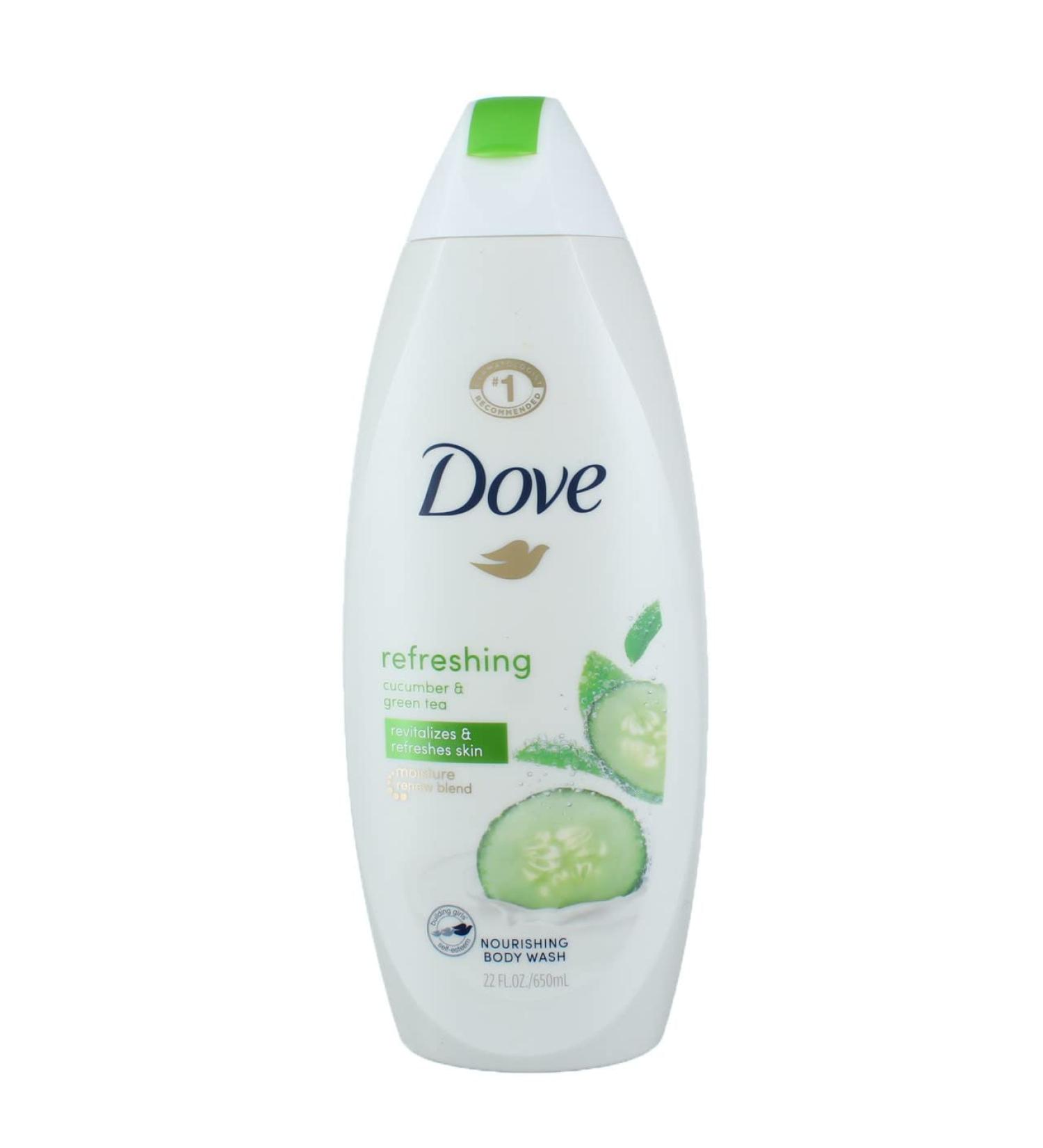 Dove Go Fresh Cool Moisture Body Wash - Cucumber & Green Tea Scent 22 Fl Oz | Nourishing Hydration for Smooth Skin - Buy Online on GoSupps.com