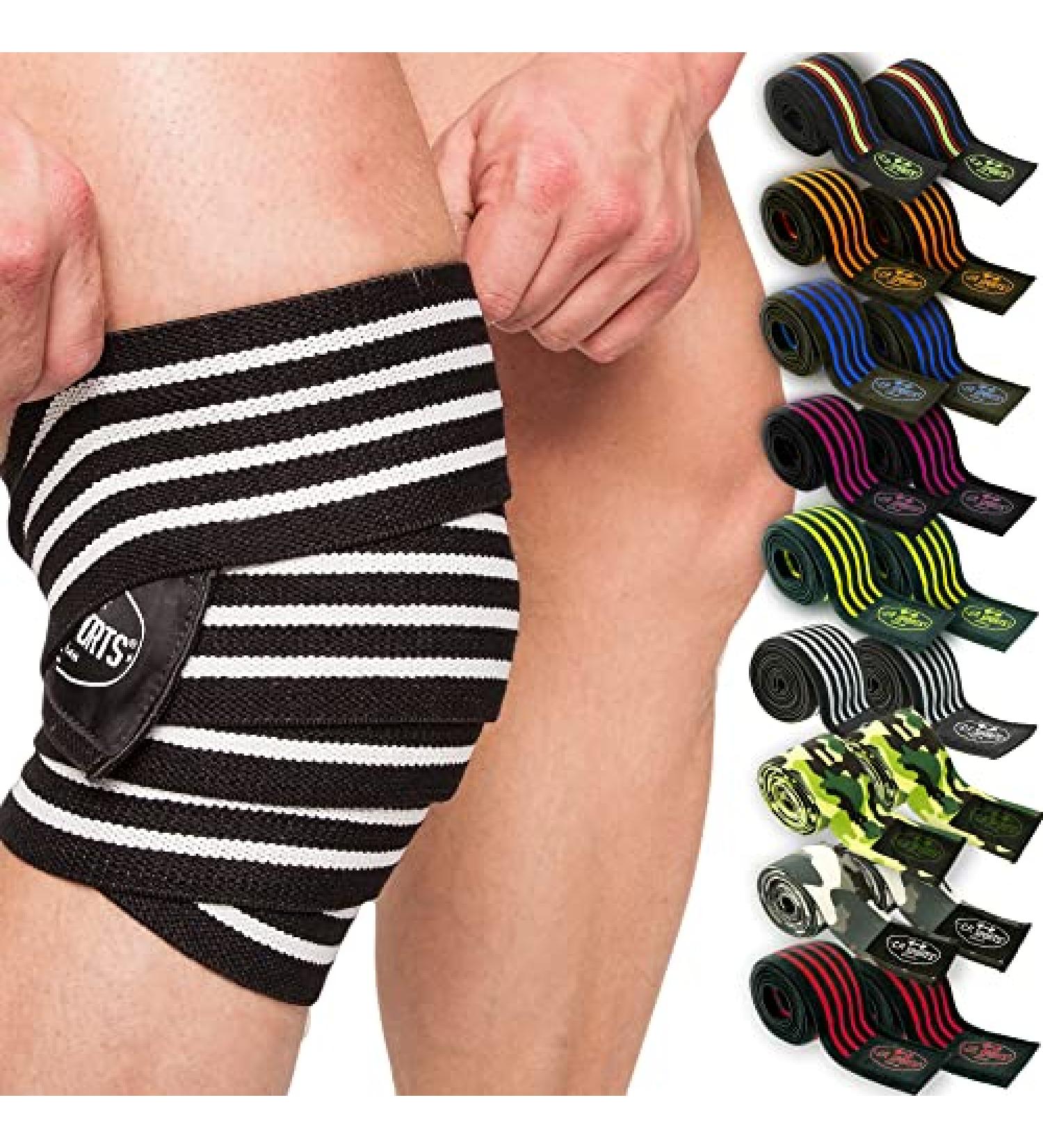 C.P.Sports Kniebandage - 200cm-250cm T25 | Velcro-Free Strength Bandage for Bodybuilding Powerlifting & Cross-Training | Camouflage Black | Optimal Support for Men & Women - Buy Online on GoSupps.com