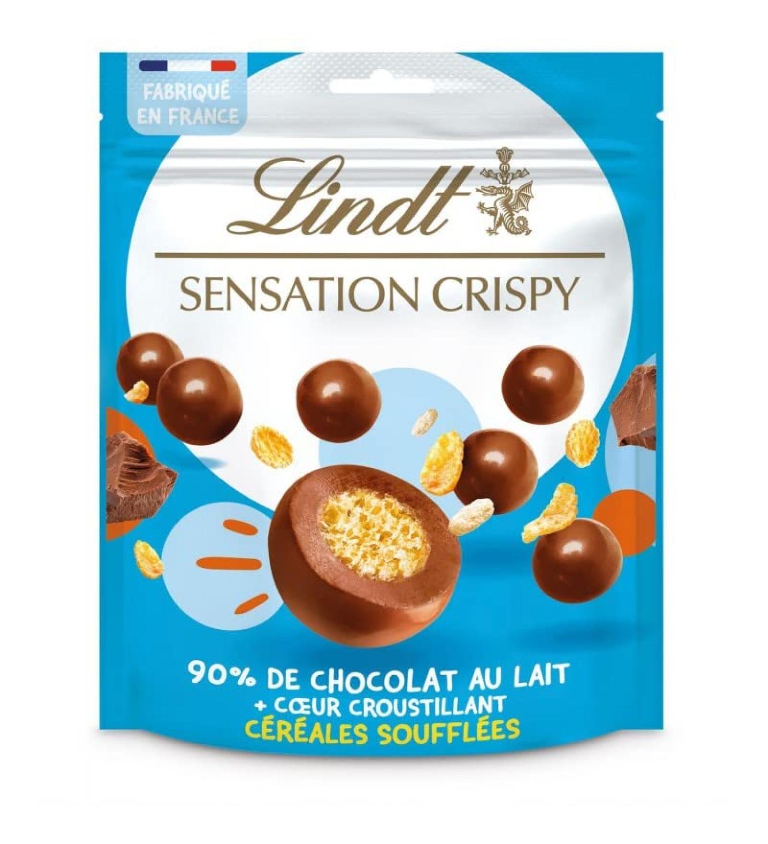  Lindt LINDT - Crispy Sensation Milk Chocolate with a Crunchy Center 140g - Pack of 4 - Buy Online on GoSupps.com