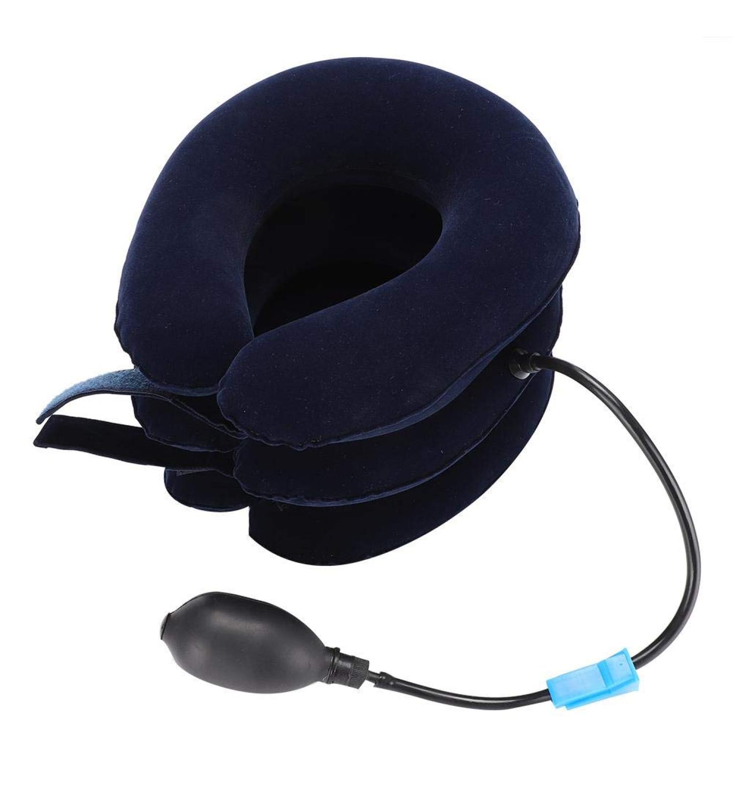 Cervical Neck Traction Device Inflatable Neck Brace Neck Posture Neck Collar Device for Neck and Back Pain Relief (Blue) - Buy Online on GoSupps.com