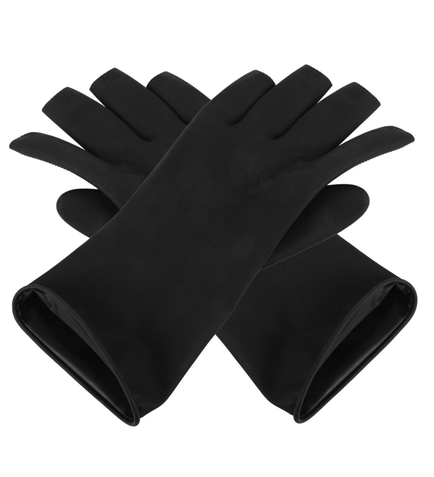 PLAFOPE 1 Pair Waterproof Gloves Black Gloves Fashion Gloves Sleek Gloves Hair Styling Accessories Gloves for Hair Dye Professional Hair Coloring Accessories Hair Styling Rubber Gloves 24.00X12.00X0.10CM - Buy Online on GoSupps.com