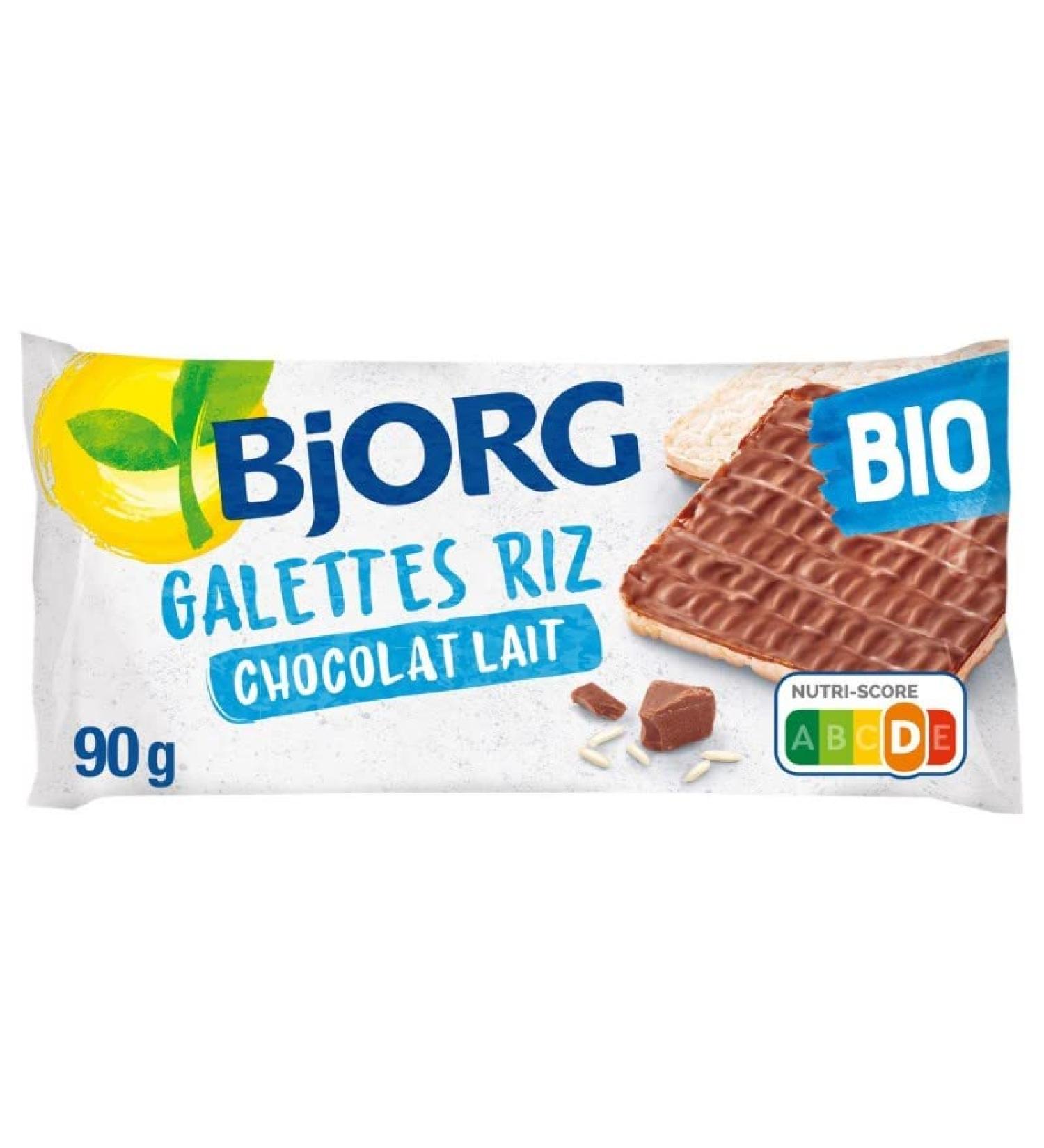 BJORG - Fine Organic Milk Chocolate Rice Cakes Gluten Free 90G - Pack of 3 - Buy Online on GoSupps.com