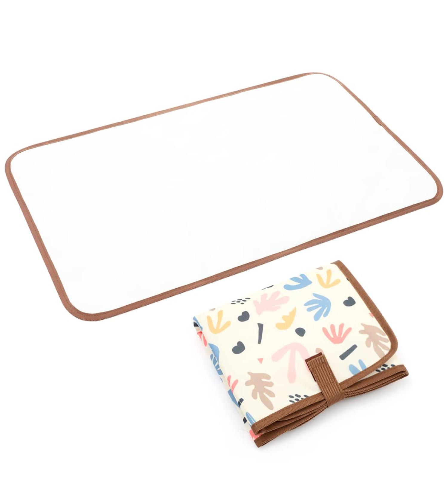 Lekebaby Foldable Baby Changing Mat - Portable Travel Mat with Plant Cartoon Design - Buy Online on GoSupps.com