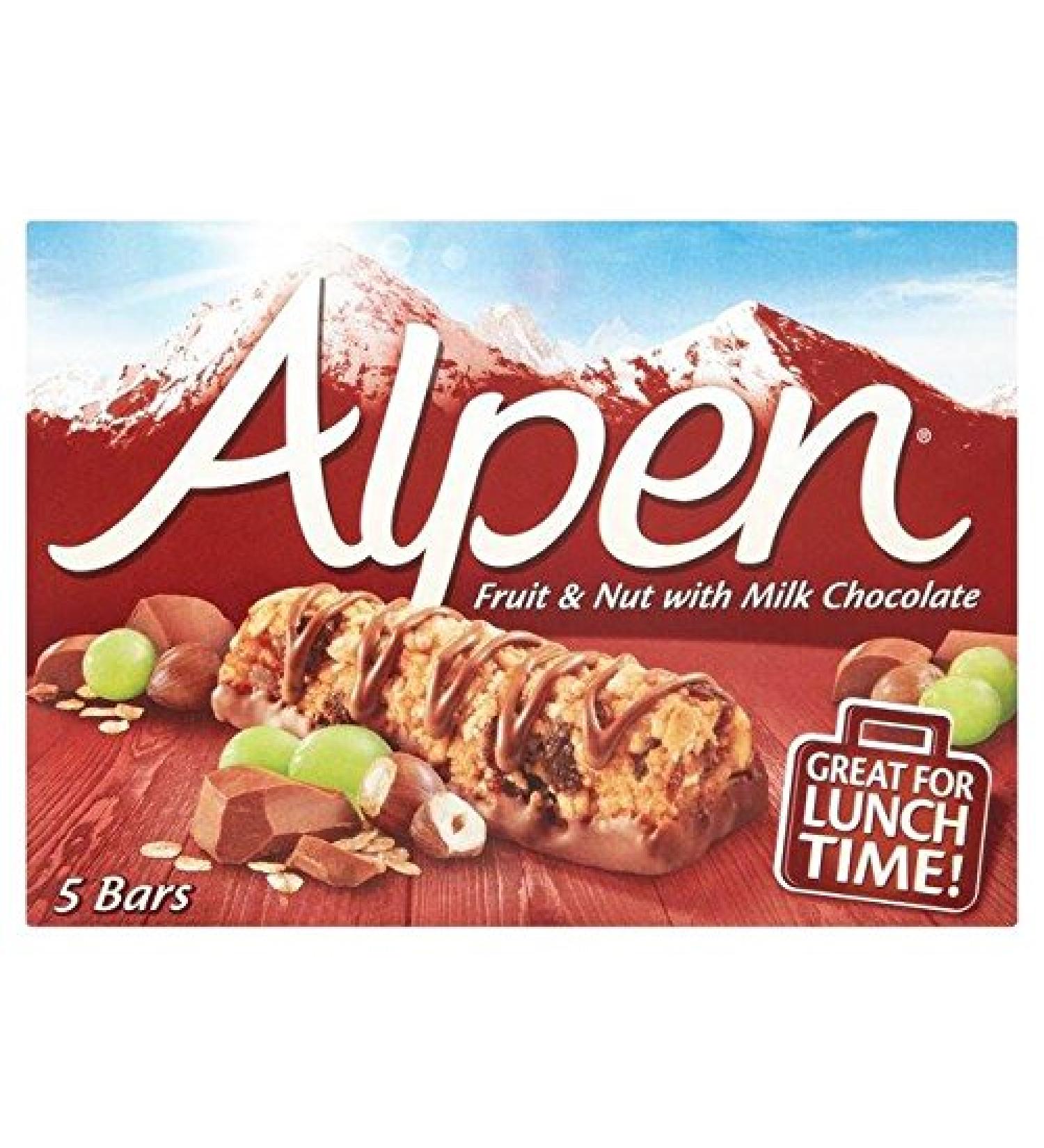 Alpen Alpen 5 x 29g Milk Chocolate Fruit & Nuts Bars