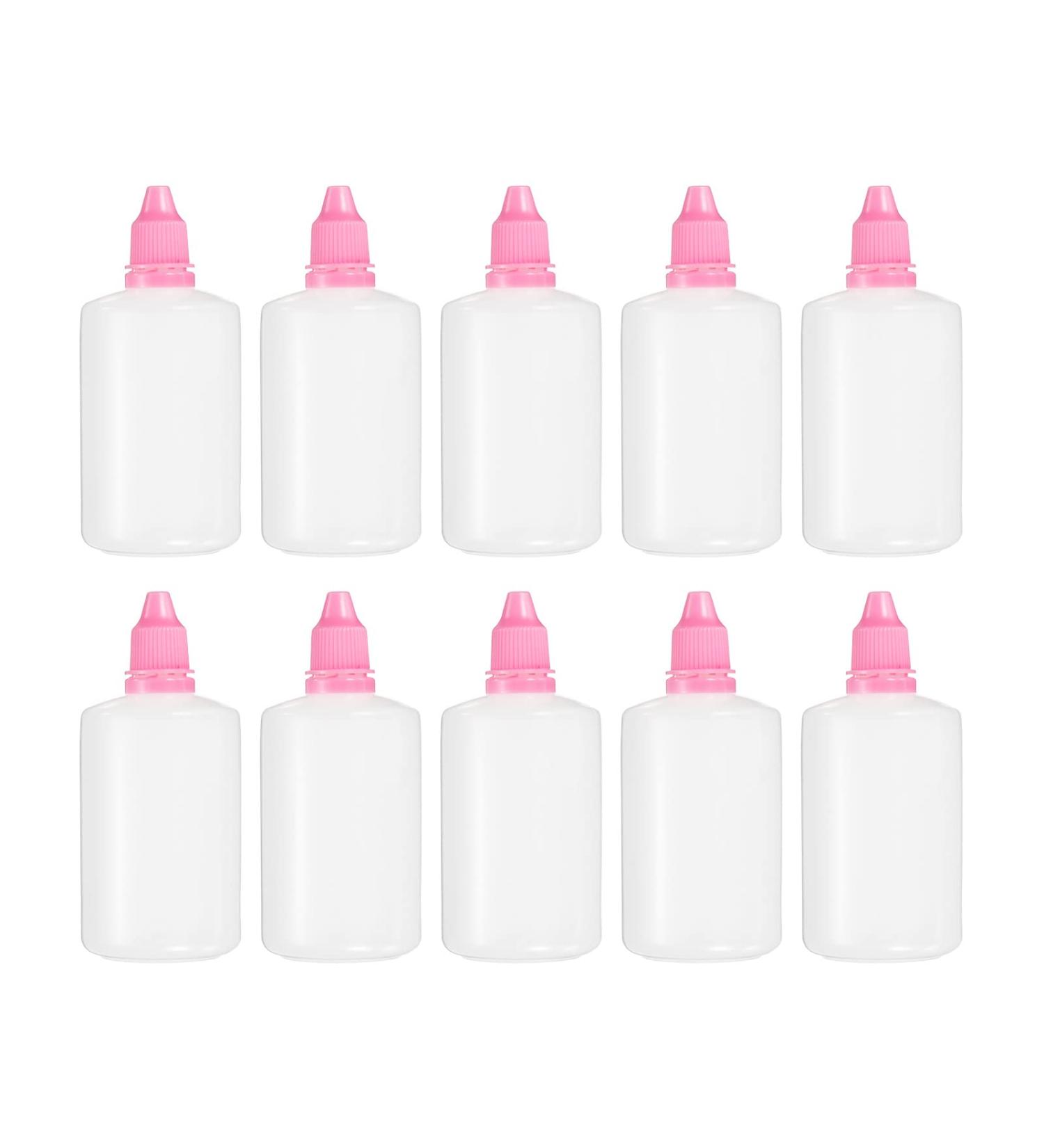 PATIKIL 10-Pack 100ml Liquid Dropper Bottles - Squeezable Eyewash Containers with PP Caps for Home & Travel - Pink - Buy Online on GoSupps.com