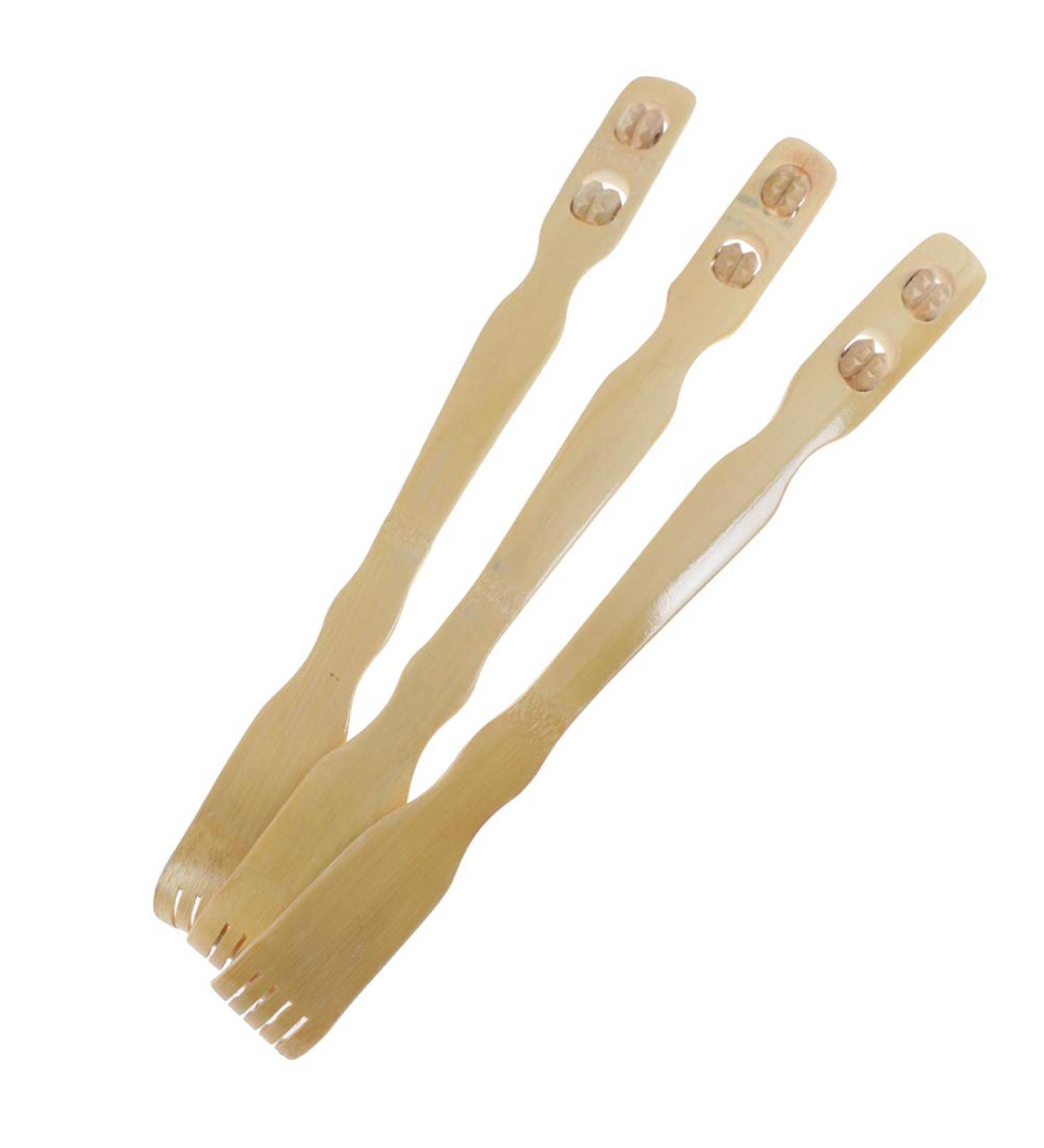 Fadacai Bamboo Back Scratcher - 3-Piece Set with Long Handle for Itch Relief & Relaxation | Traditional Massage Aid - Buy Online on GoSupps.com