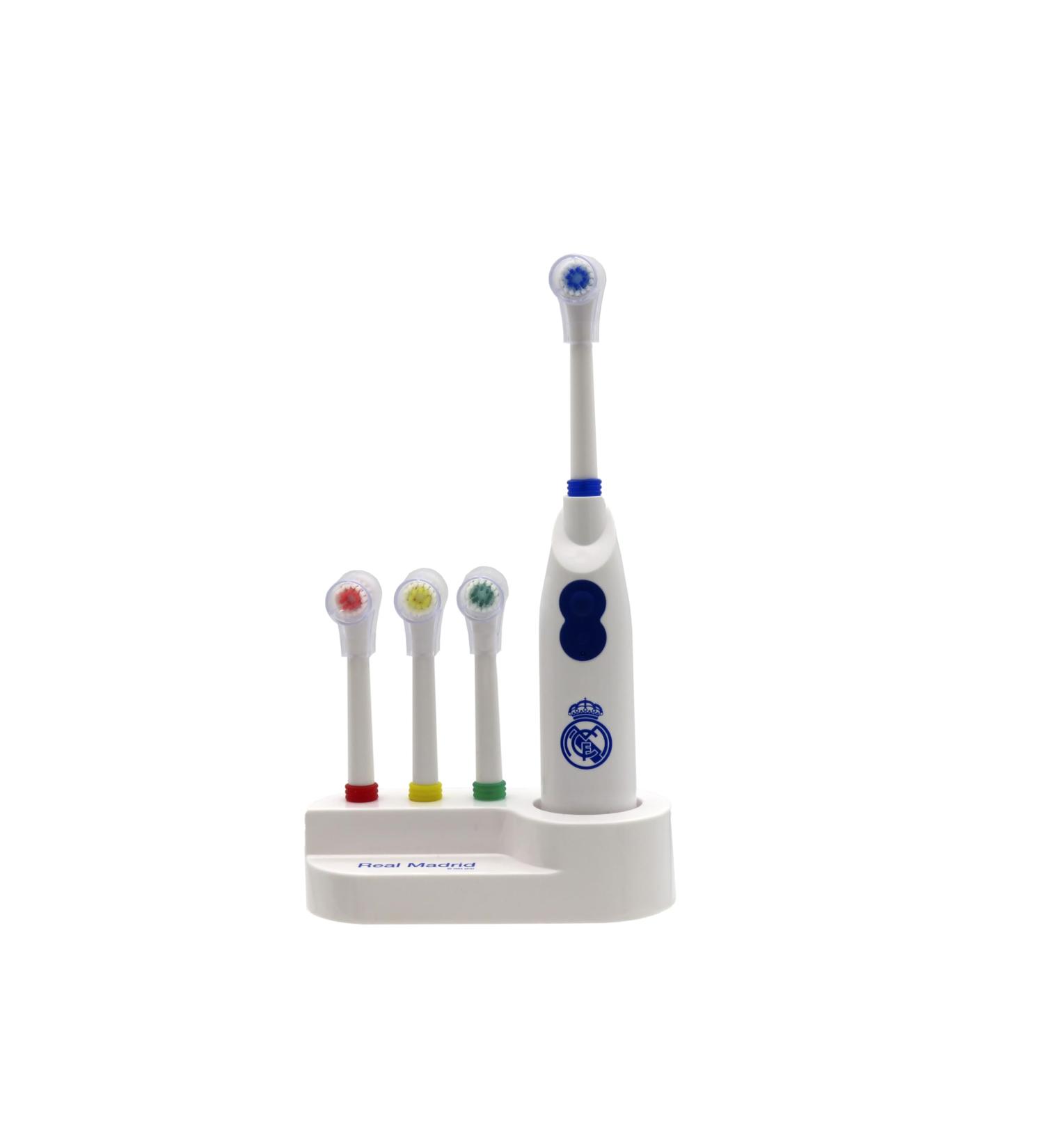 CyP Brands Real Madrid Toothbrush - Battery Operated Vibrating Oral Hygiene Brush | Official White Dental Care Product - Buy Online on GoSupps.com