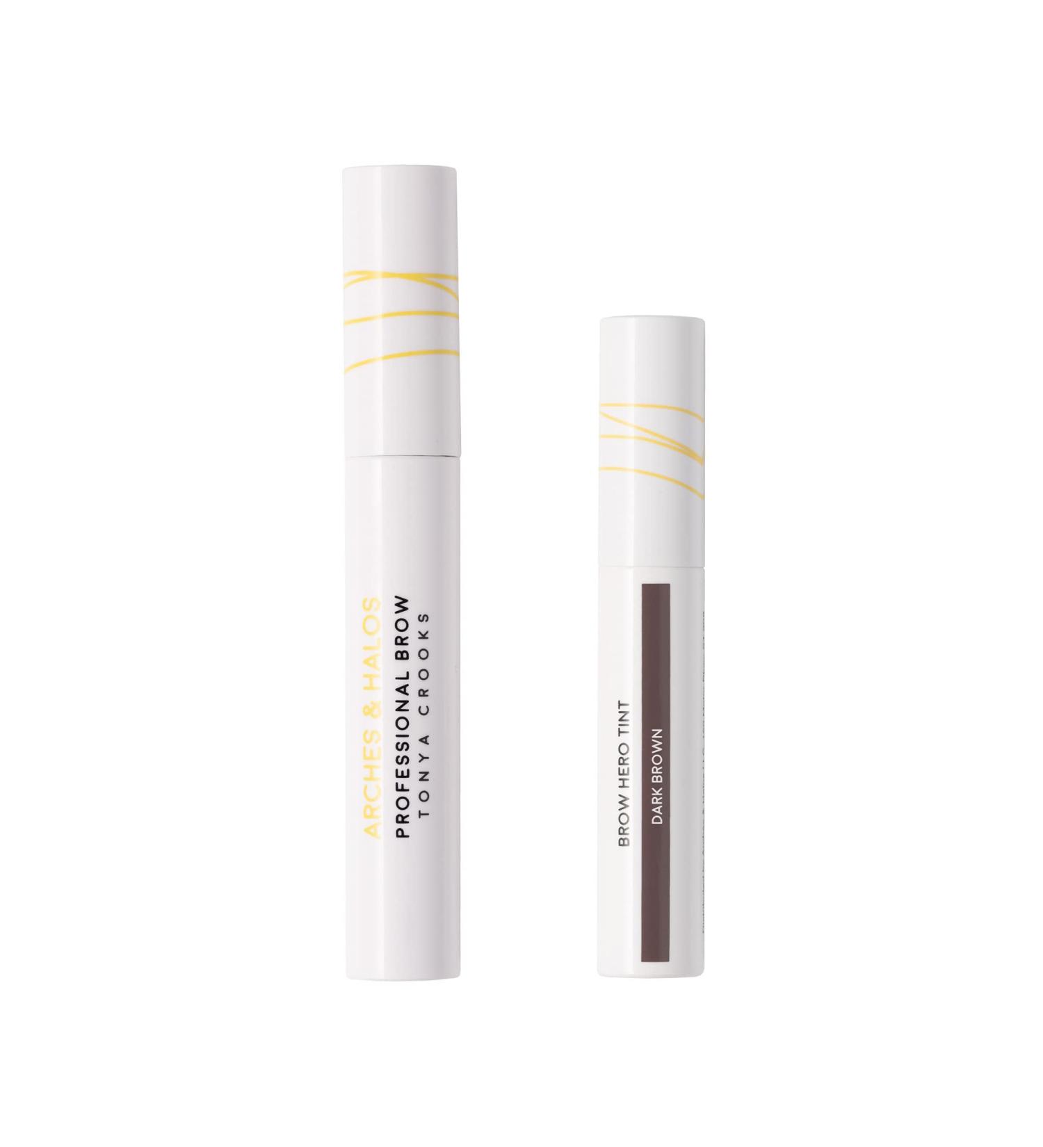  Arches & Halos Arches & Halos Brow Hero Tint Kit - Dark Brown - Semi-Permanent Tinting Kit for Perfectly Natural Shaded Brows - Includes Clear Gel Tint and Brow Shaper Brush - Temporary 72-Hour Pigment - 3 pcs - Buy Online on GoSupps.com
