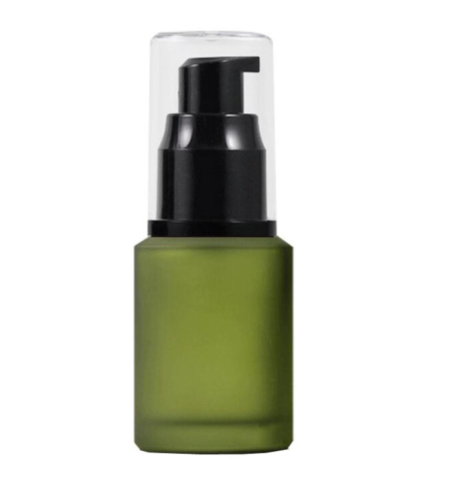 Happyupcity 30ml Refillable Green Glass Bottle for Cosmetics Lotion Essential Oils - Eco-Friendly Dispenser - Buy Online on GoSupps.com