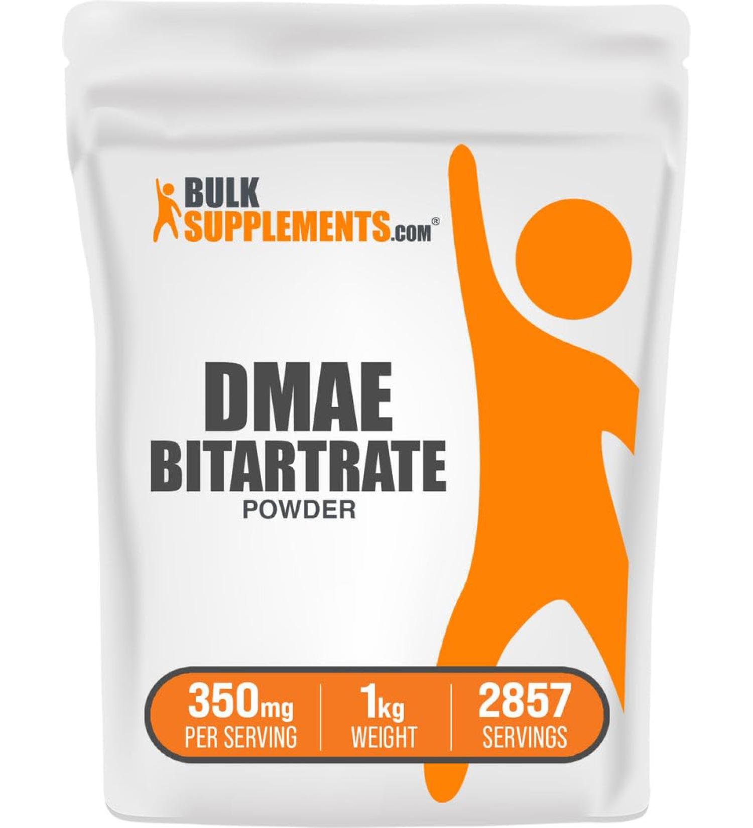 BulkSupplements.com DMAE Bitartrate Powder - Dimethylaminoethanol Bitartrate DMAE Supplement - Unflavored & Gluten Free 350mg per Serving 1kg (2.2 lbs) (Pack of 1) 2.2 Pound (Pack of 1) - Buy Online on GoSupps.com
