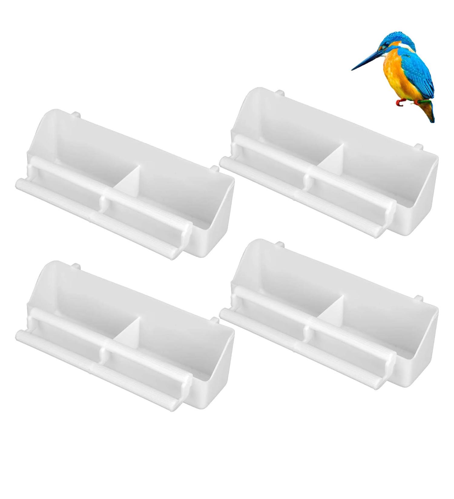 Herchr 4 Piece Bird Cage Set | Water Dispenser Food Feeder & Bowl for Parakeets Pigeons & Nymphs - International Shipping Available - Buy Online on GoSupps.com