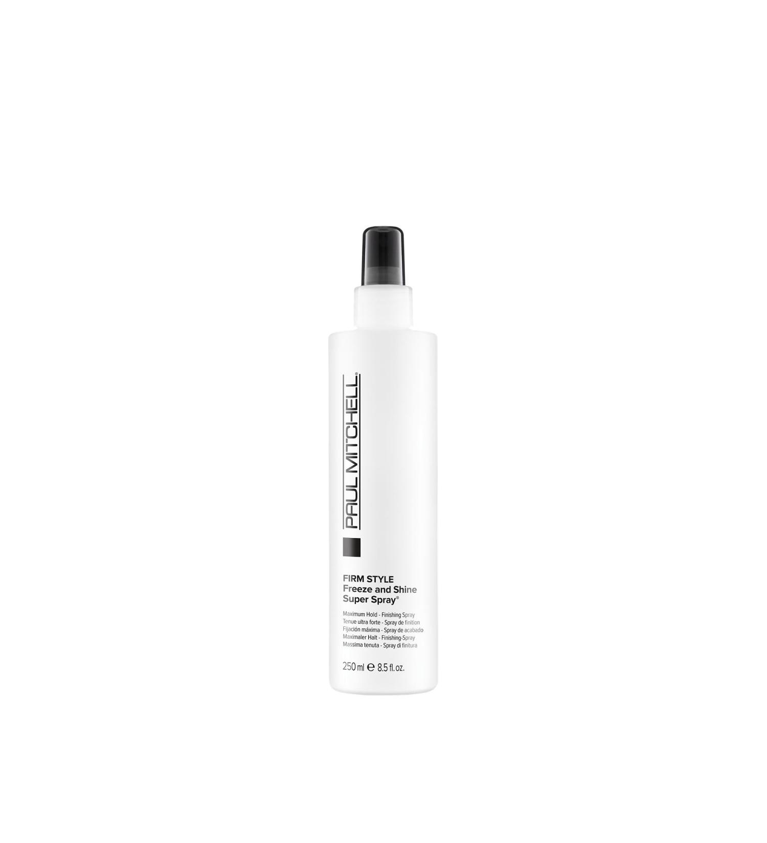 Paul Mitchell Freeze and Shine Super Hairspray Maximum Hold Shiny Finish Hairspray For Coarse Hair Cucumber Melon with Soft Floral notes 8.5 Fl Oz (Pack of 1) - Buy Online on GoSupps.com