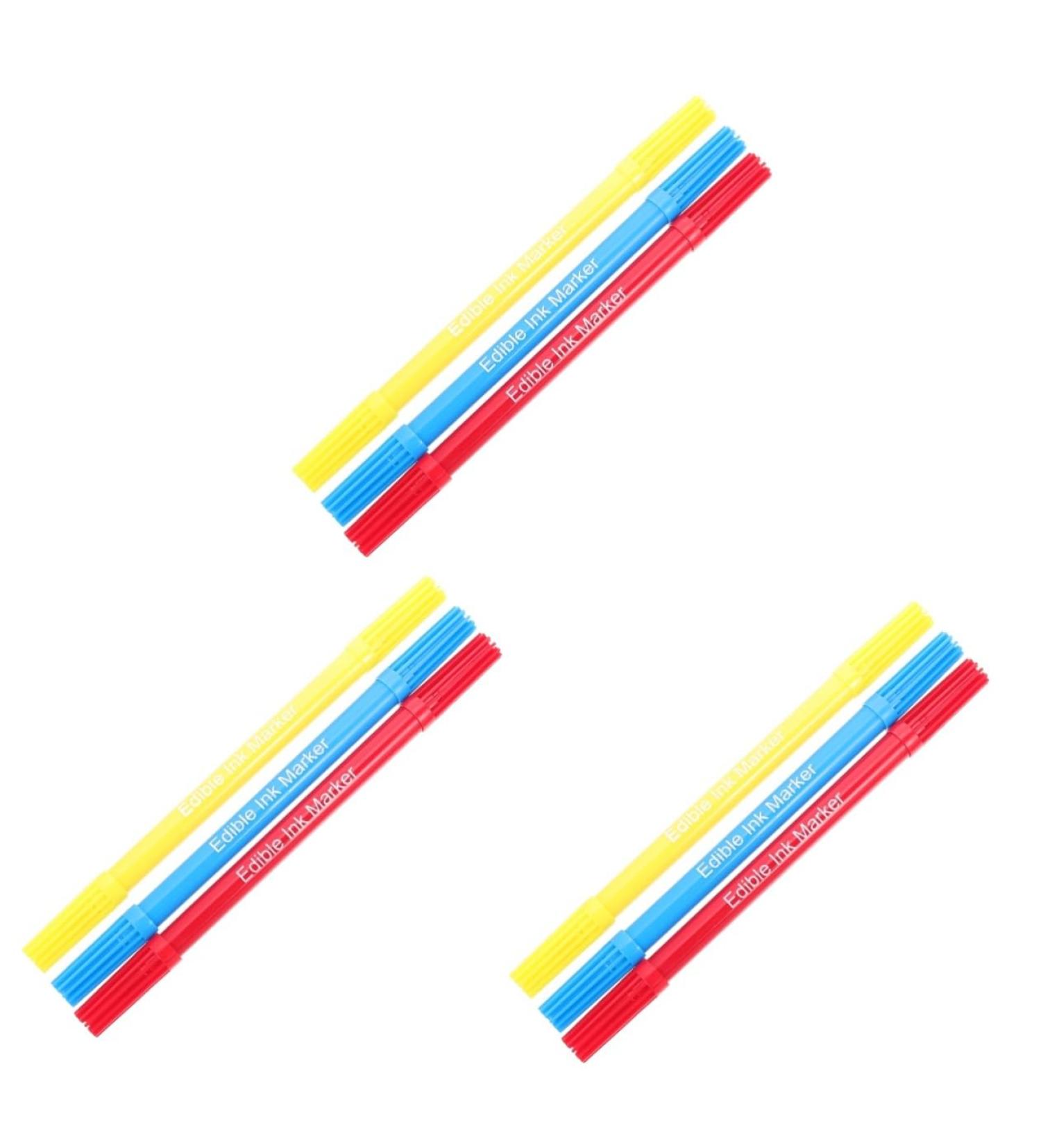 ABOOFAN 9 Pcs Baking Pen Food Markers Edible Markers Decorating Fondant Pen Easter Eggs Painting Drawing Pen for Cake Decorating Pen Food Decorating Writer Double Sided Hook Line Plastic - Buy Online on GoSupps.com