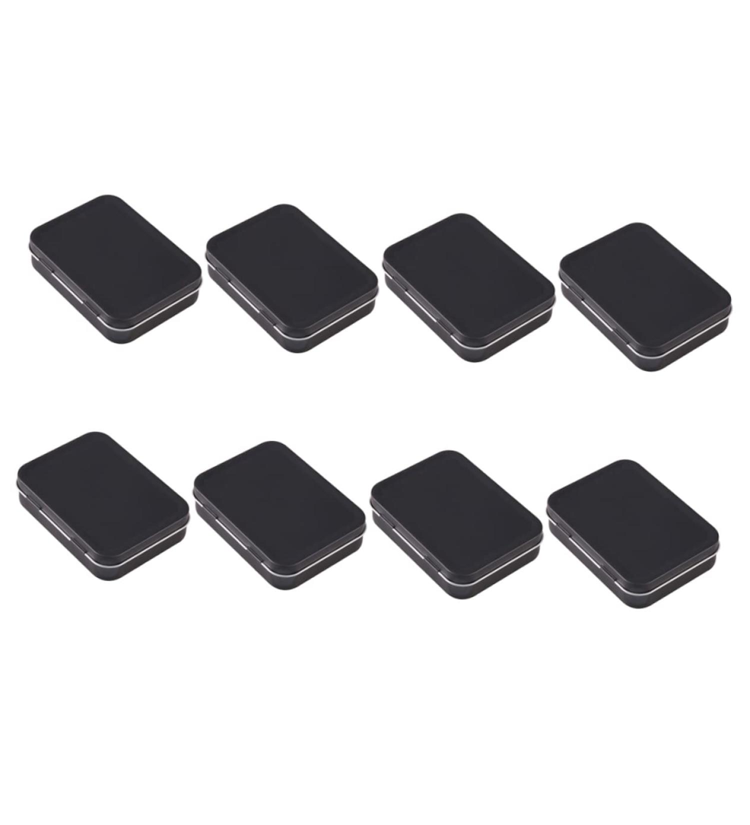 NUOBESTY 8pcs Box Jewelry Boxes Black Metal Food Container Candy Tin Mini Rectangular Tin Candy Box Rectangle Size 2 Black - Buy Online on GoSupps.com