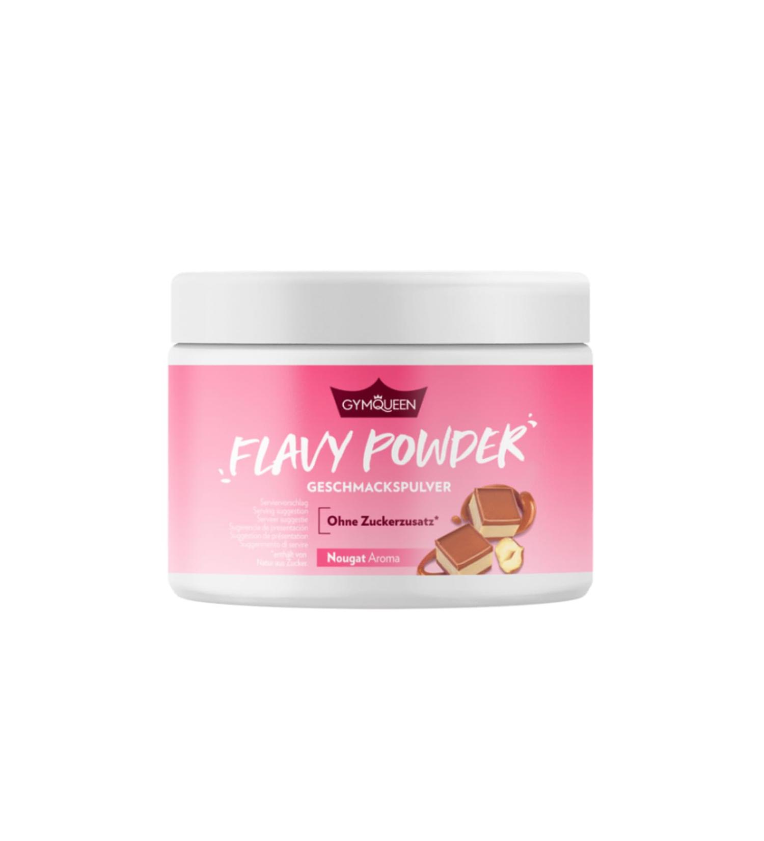 Buy Gymqueen Flavy Powder 250g - Low-Calorie Nougat Flavor Powder for Baking & Sweetening - Rich in Fiber - Buy Online on GoSupps.com