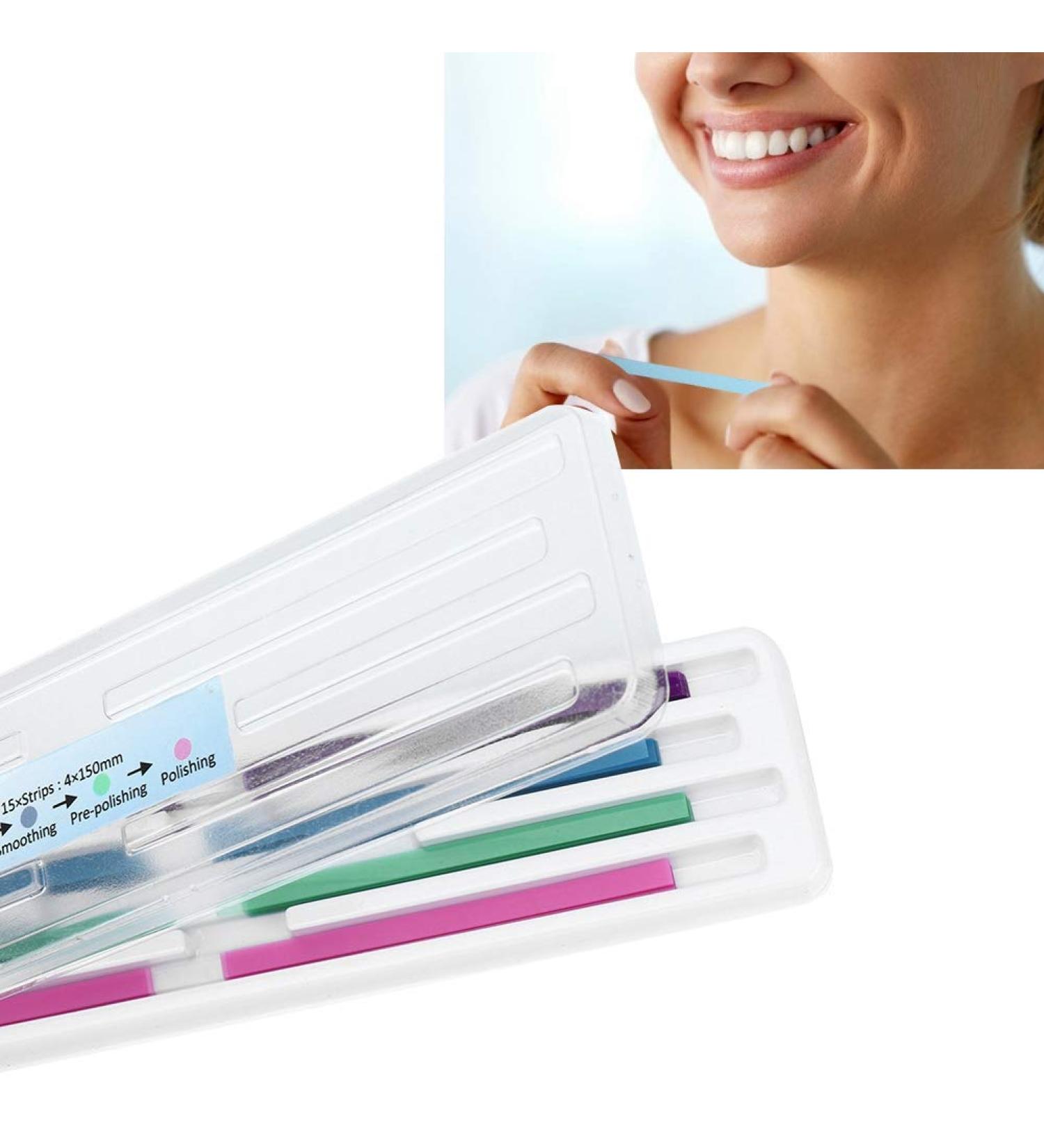 Buy Vier Tooth Sandpaper 60pcs - Dental Polishing Strips for Oral Hygiene & Teeth Polishing Kit - Buy Online on GoSupps.com