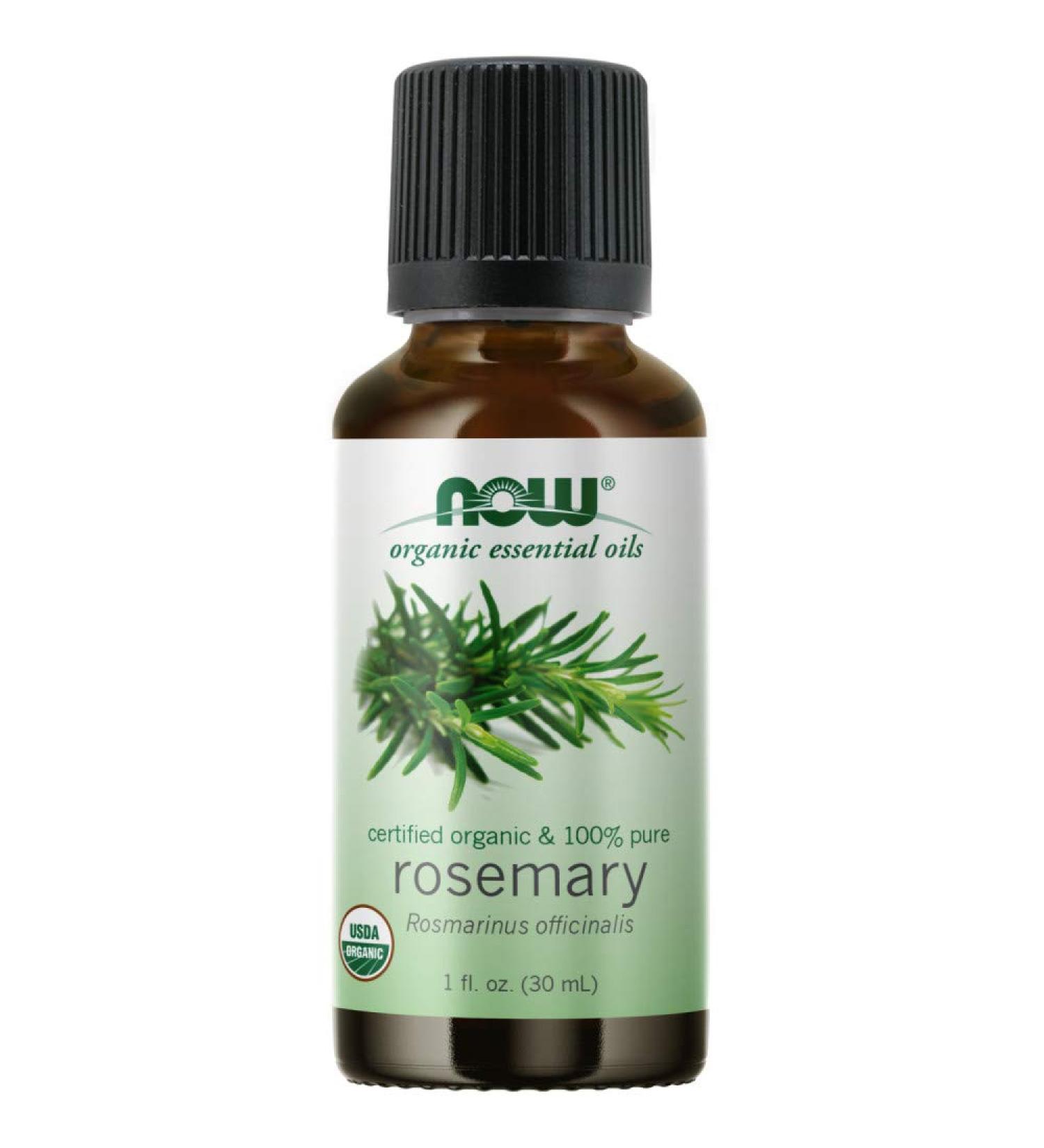 Buy Now Foods Organic Rosemary Oil 1 fl oz (30 ml) Pure Essential Oil for Aromatherapy & Skincare - Buy Online on GoSupps.com