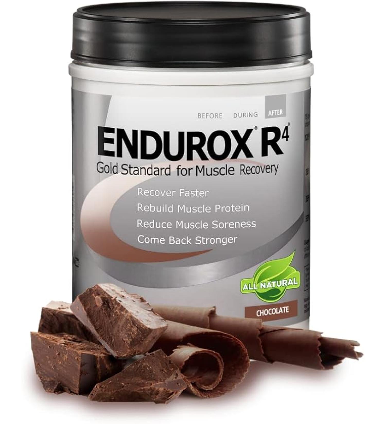 PacificHealth Endurox R4, Post Workout Recovery Drink Mix with Protein, Carbs, Electrolytes and Antioxidants for Superior Muscle Recovery, Net Wt. 2.29 lb., 14 Serving (Chocolate) - Buy Online on GoSupps.com