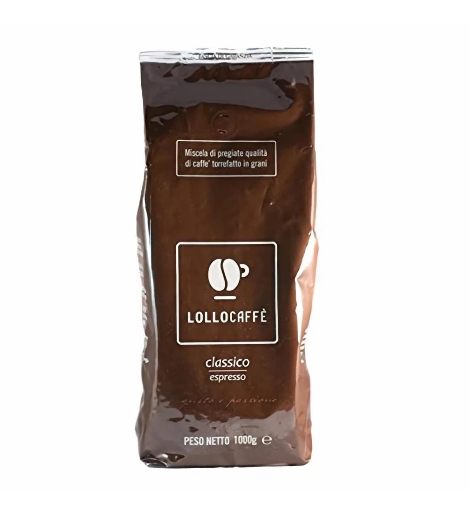  Lollo Caff Lollo Caff CLASSICO 1kg Whole Bean Coffee. Bar Quality classic espresso blend authentic Naples roast - Buy Online on GoSupps.com