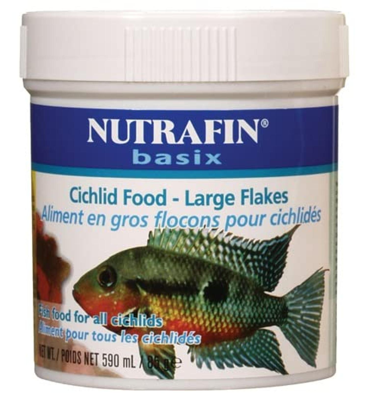Nutrafin A7132 Basix Cichlid Food Large Flakes 85g (3-Ounce)