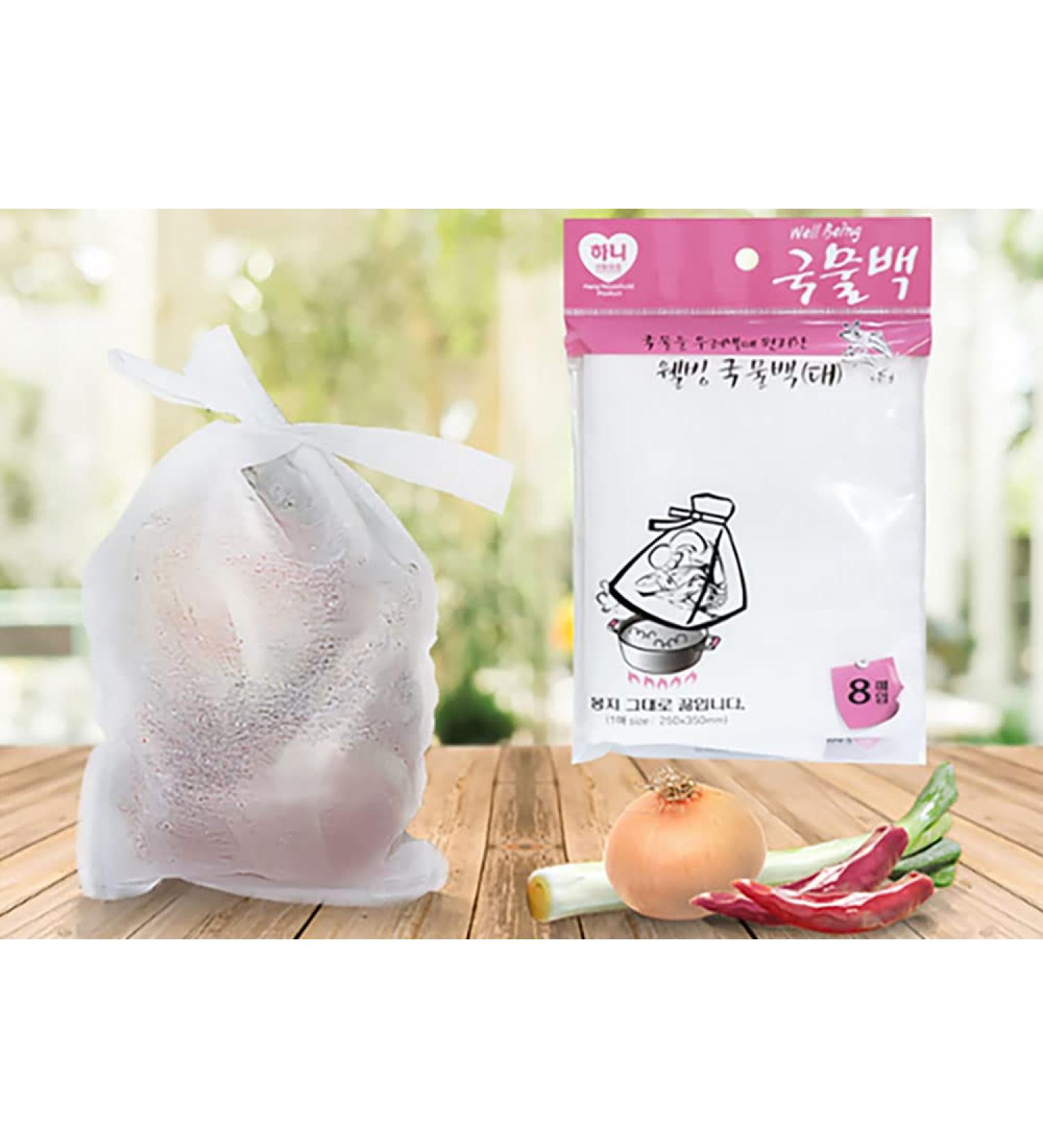 HANY 40 Disposable Soup and Tea Filter Bags for Loose Tea Soup Ingredients Herbs Coffee 8pc x 5 pack (9.8x13.8in) - Buy Online on GoSupps.com