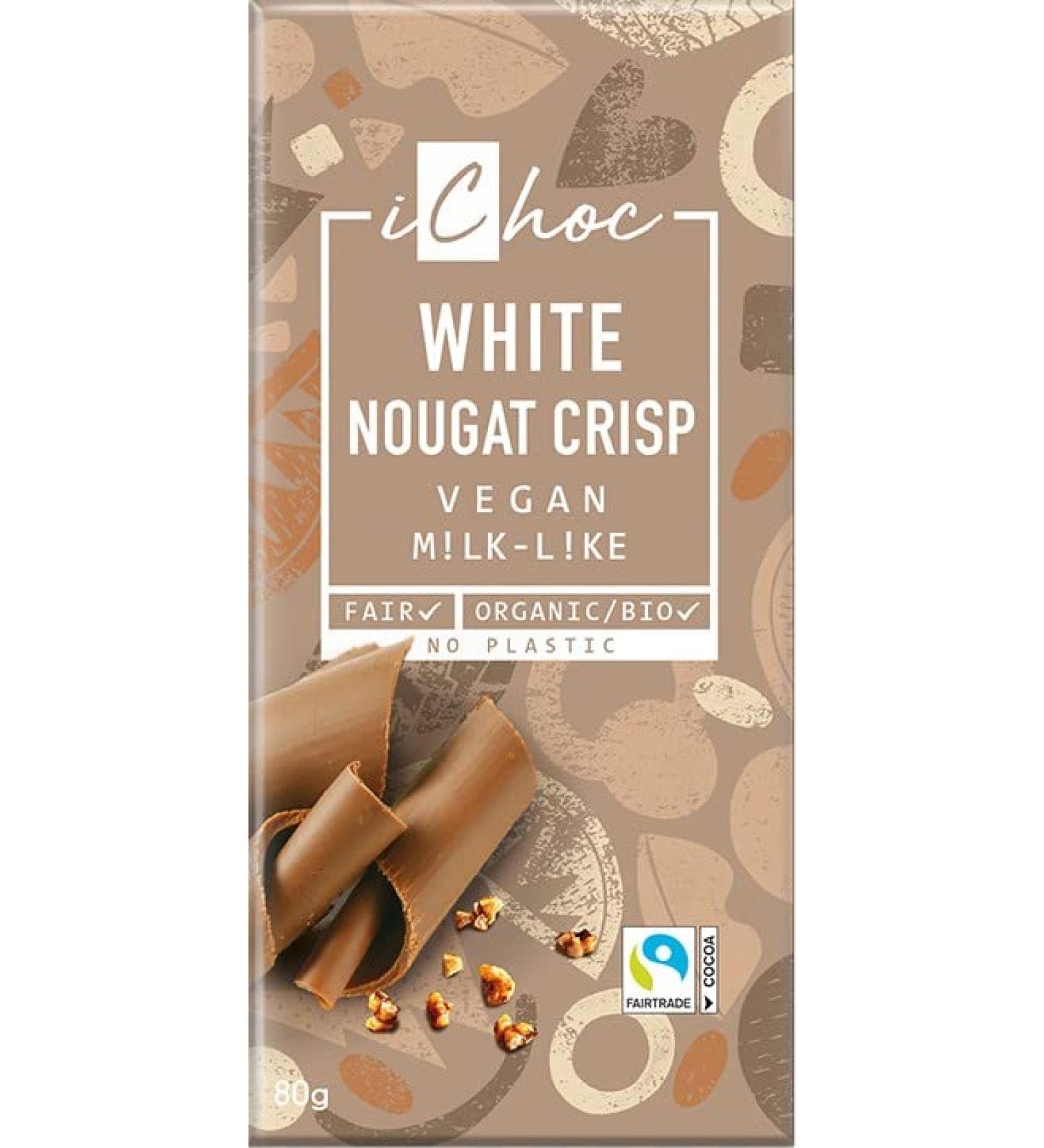 Vivani Pack of 10 crispy white nougats 80 g