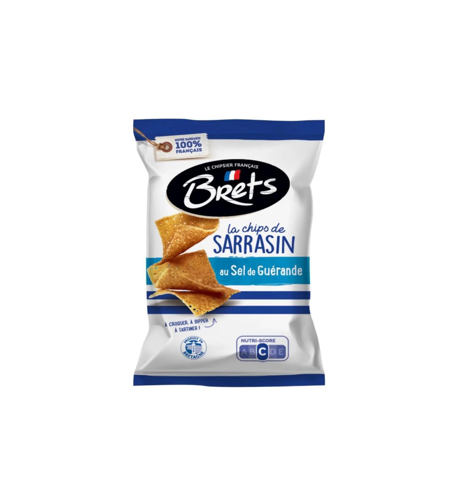 Chips de Sarrasin au sel de Gu rande BRET'S - 10 Paquets de 120 gr