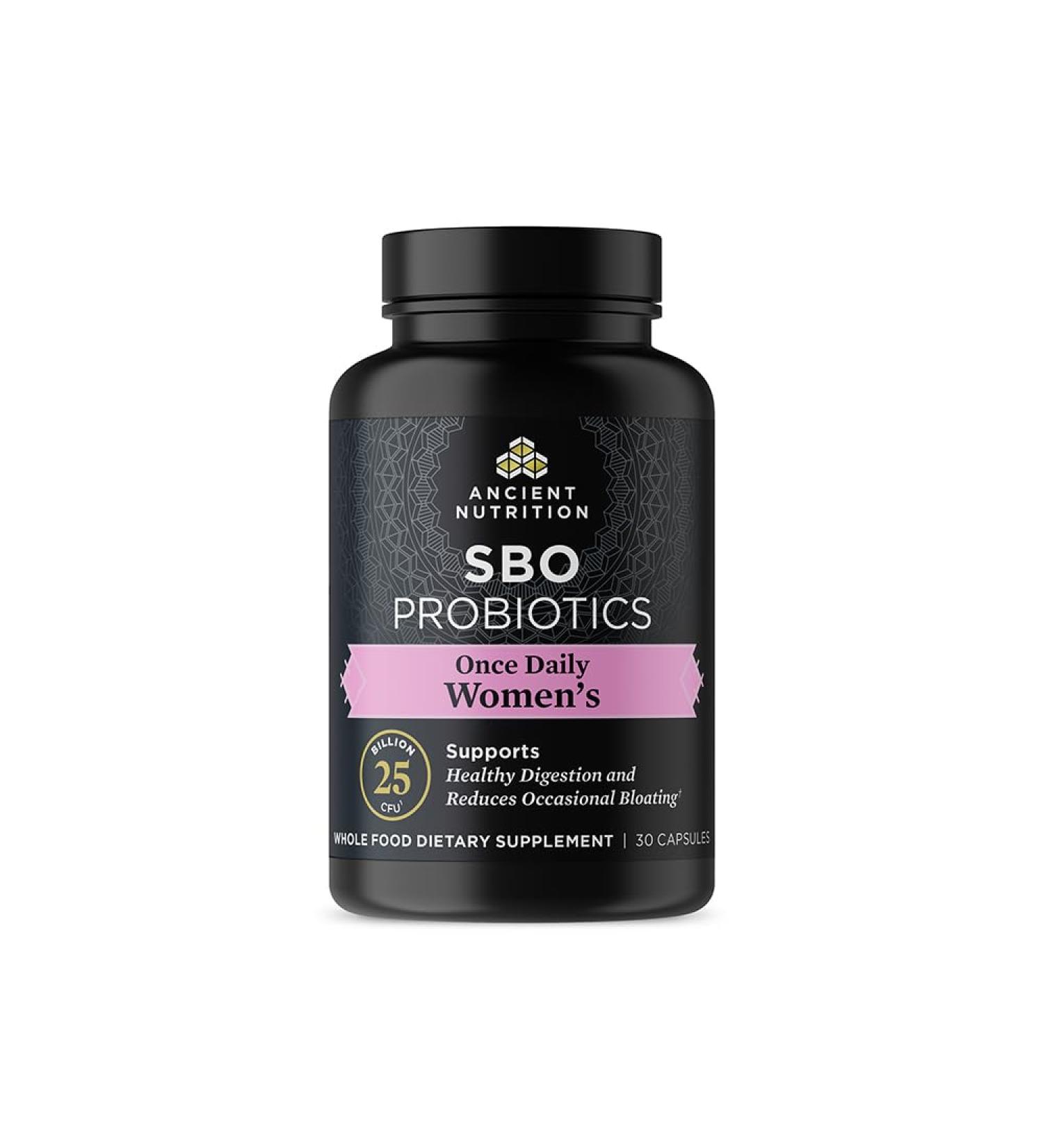 Ancient Nutrition Probiotics for Women Once Daily Women's Probiotics 30ct Digestive Support and Reduces Occasional Bloating Made with Chaste Tree Berry and Amla Berry 25 Billion CFUs* Once Daily Women's 30 Count - Buy Online on GoSupps.com
