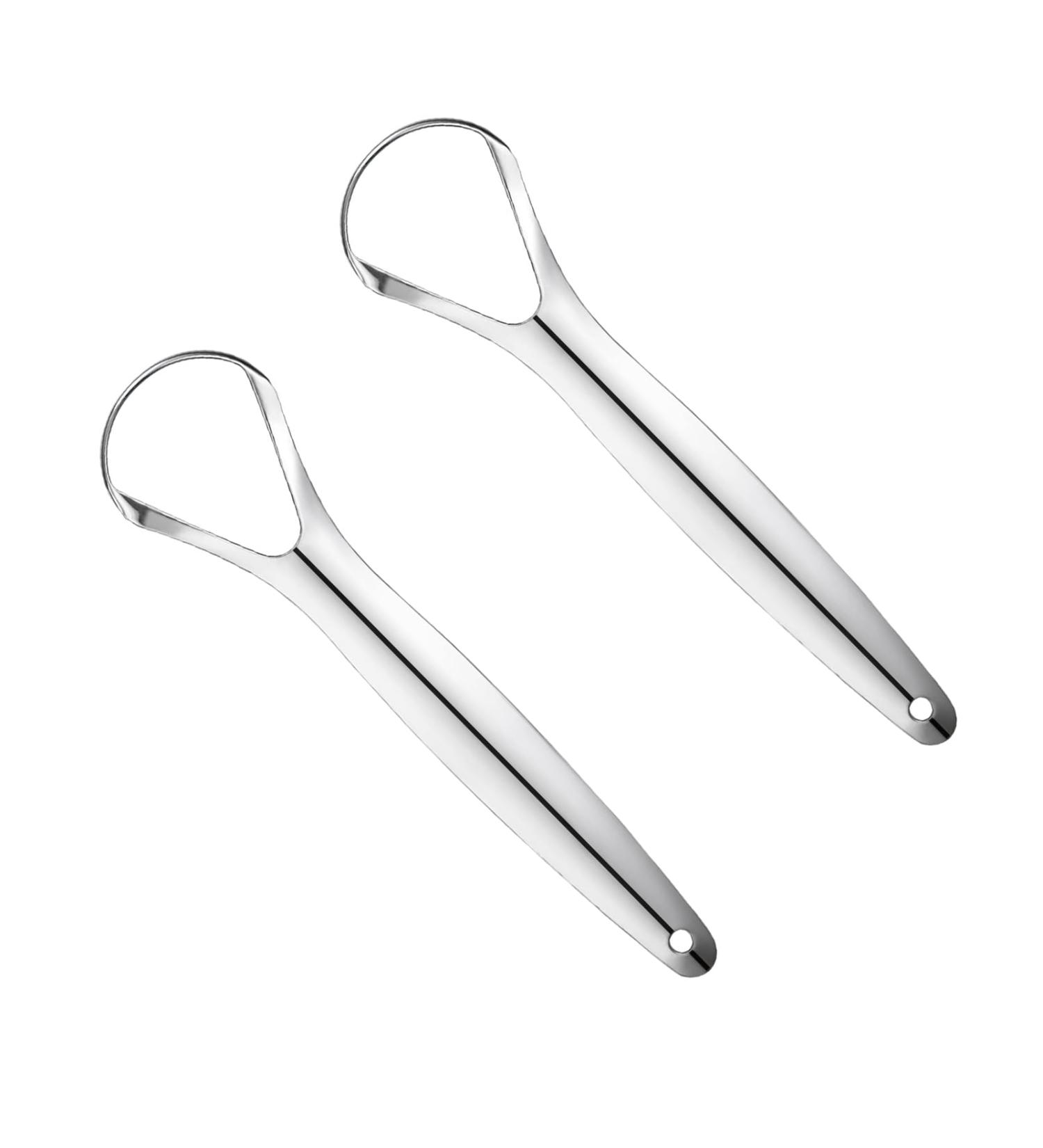 Ryaupy Stainless Steel Tongue Scraper for Adults - Durable Bad Breath Remover & Fresh Breath Solution - Buy Online on GoSupps.com